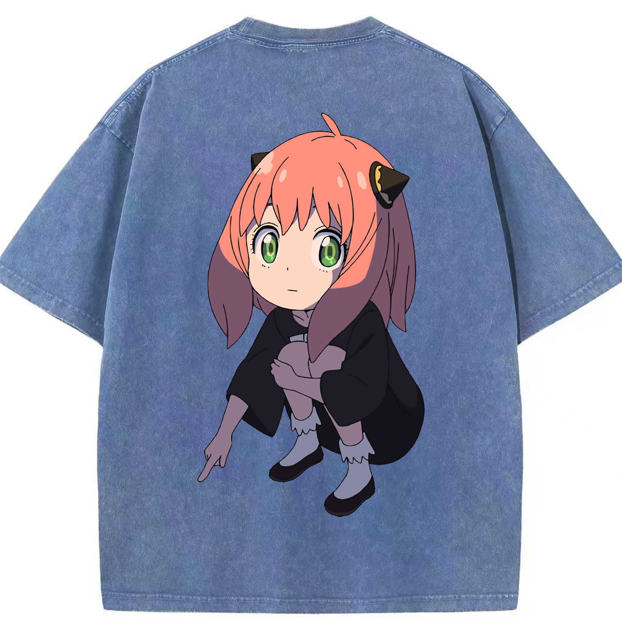 （画像用） SPY×FAMILY间谍家家酒 綿100% ヴィンテージ風 半袖Tシャツ（背面プリント）