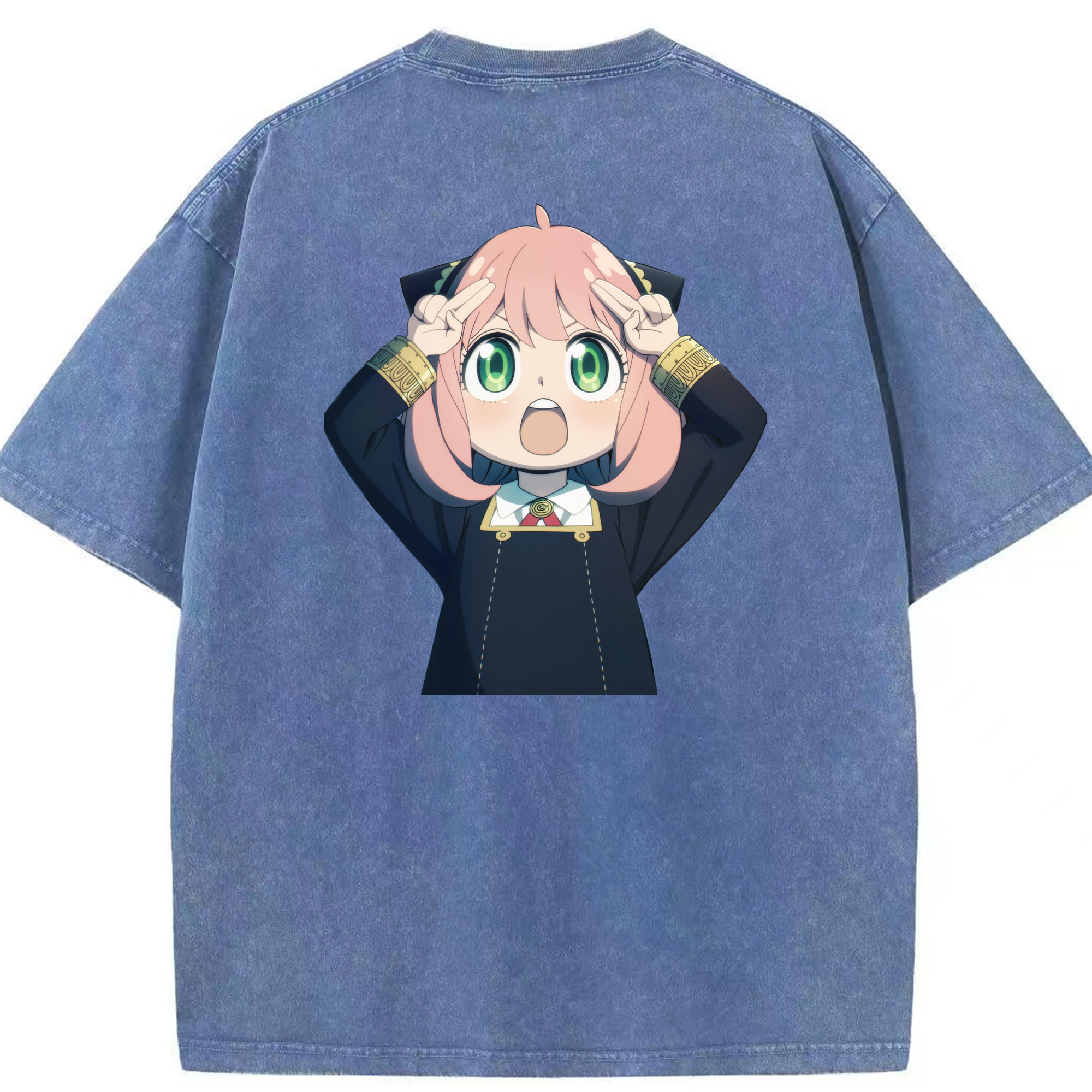 （画像用） SPY×FAMILY间谍家家酒 綿100% ヴィンテージ風 半袖Tシャツ（背面プリント）