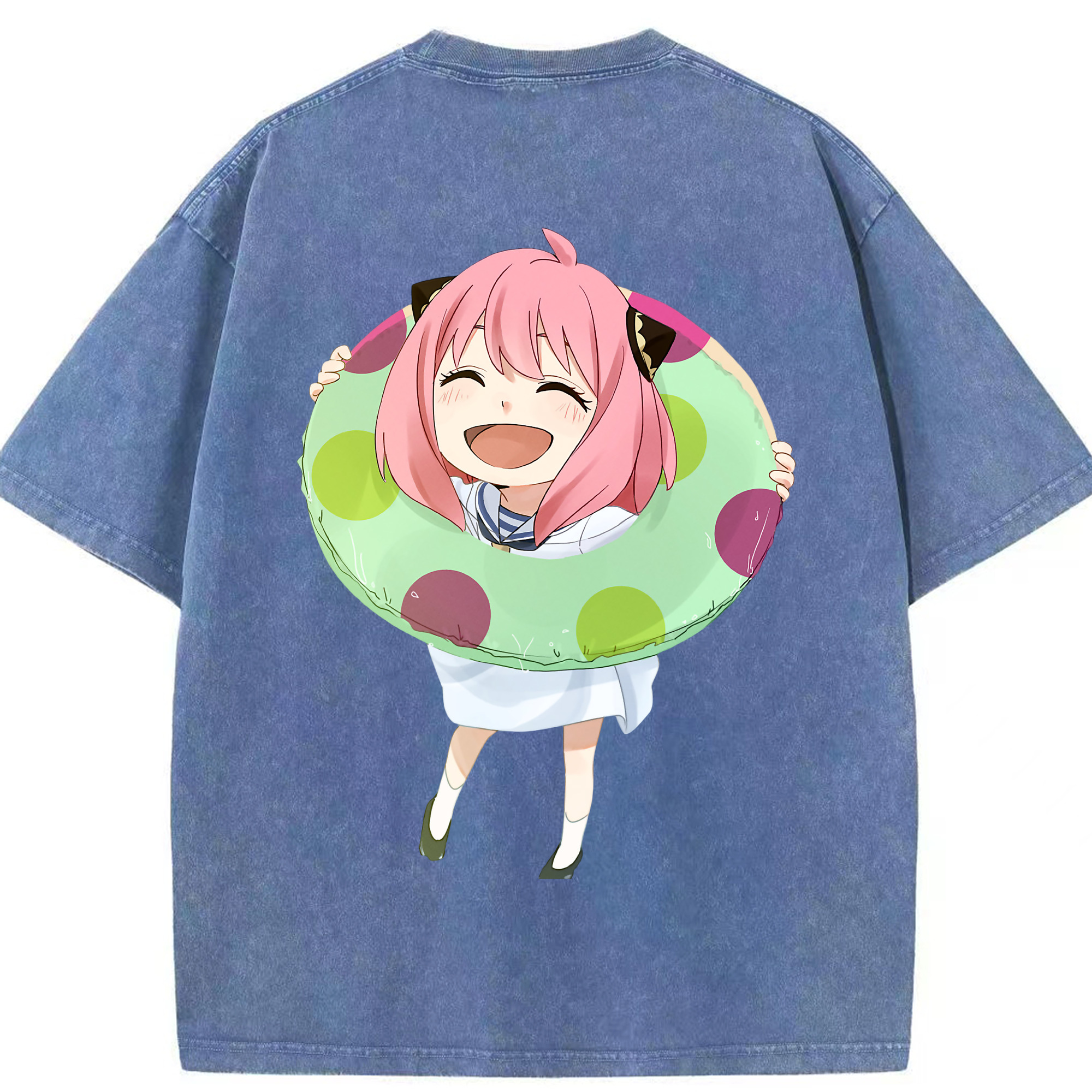 （画像用） SPY×FAMILY间谍家家酒 綿100% ヴィンテージ風 半袖Tシャツ（背面プリント）