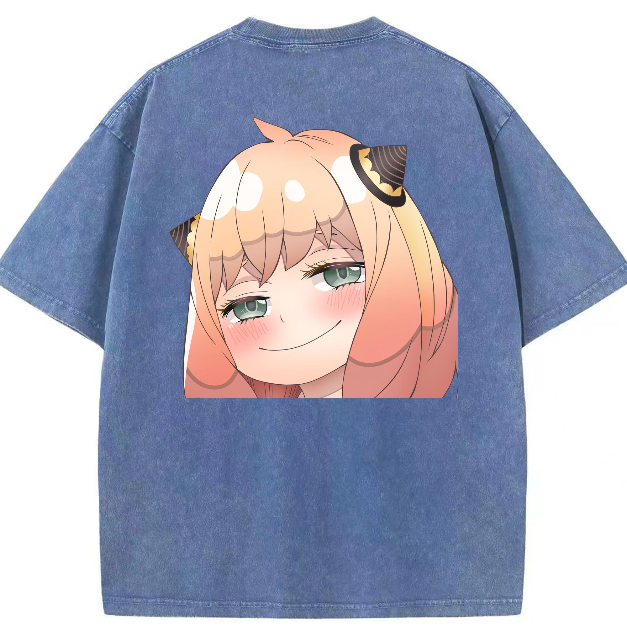 （画像用） SPY×FAMILY间谍家家酒 綿100% ヴィンテージ風 半袖Tシャツ（背面プリント）