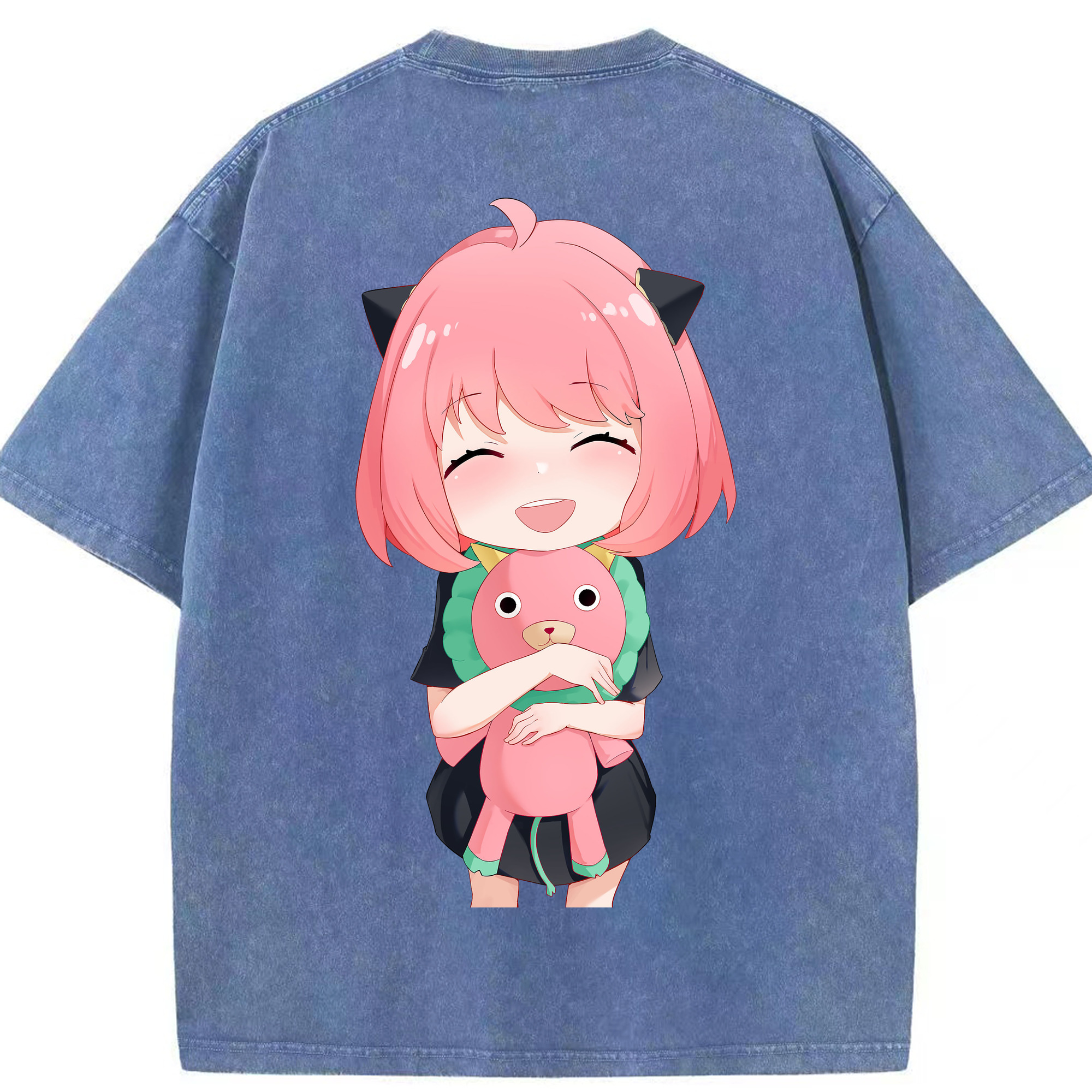 （画像用） SPY×FAMILY间谍家家酒 綿100% ヴィンテージ風 半袖Tシャツ（背面プリント）