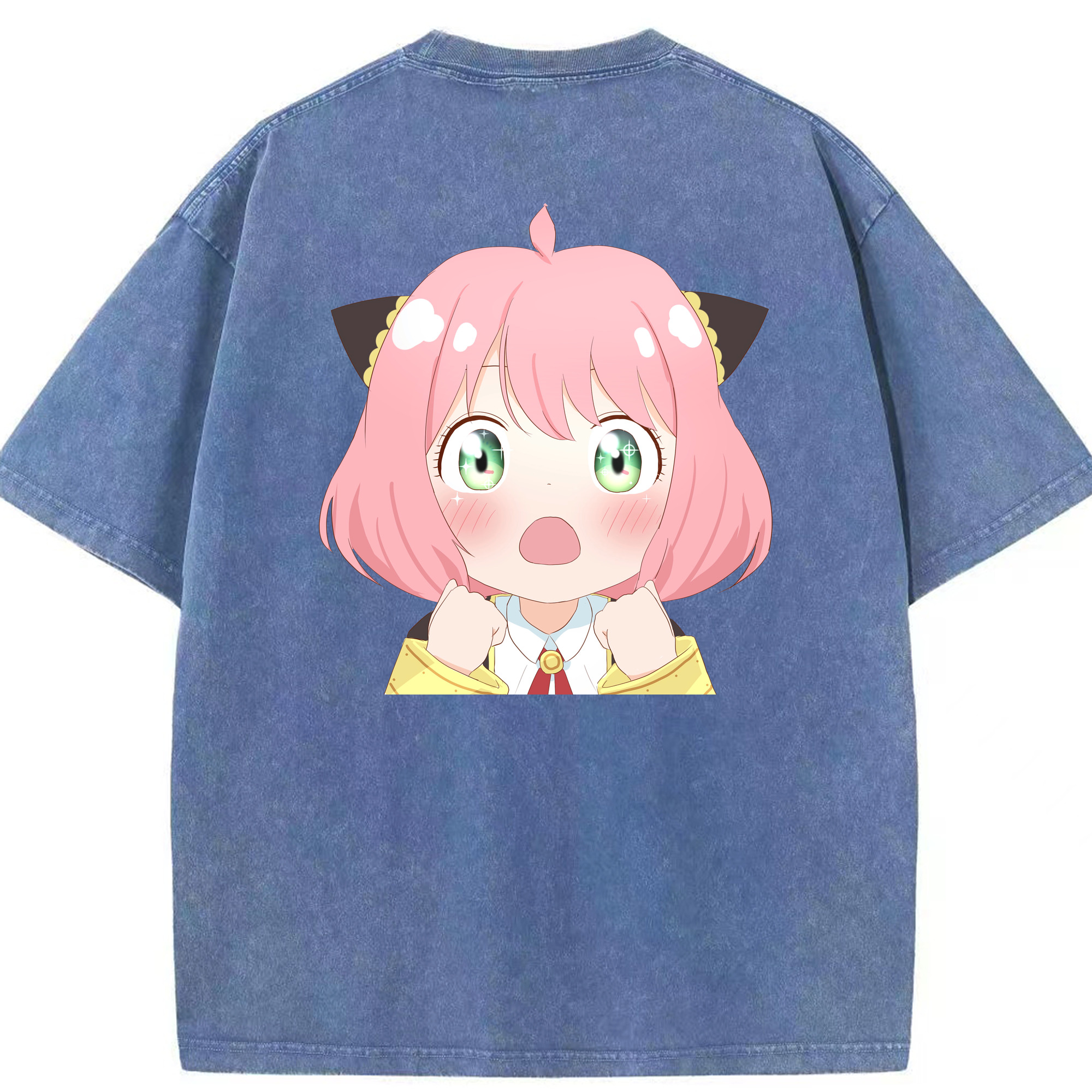 （画像用） SPY×FAMILY间谍家家酒 綿100% ヴィンテージ風 半袖Tシャツ（背面プリント）