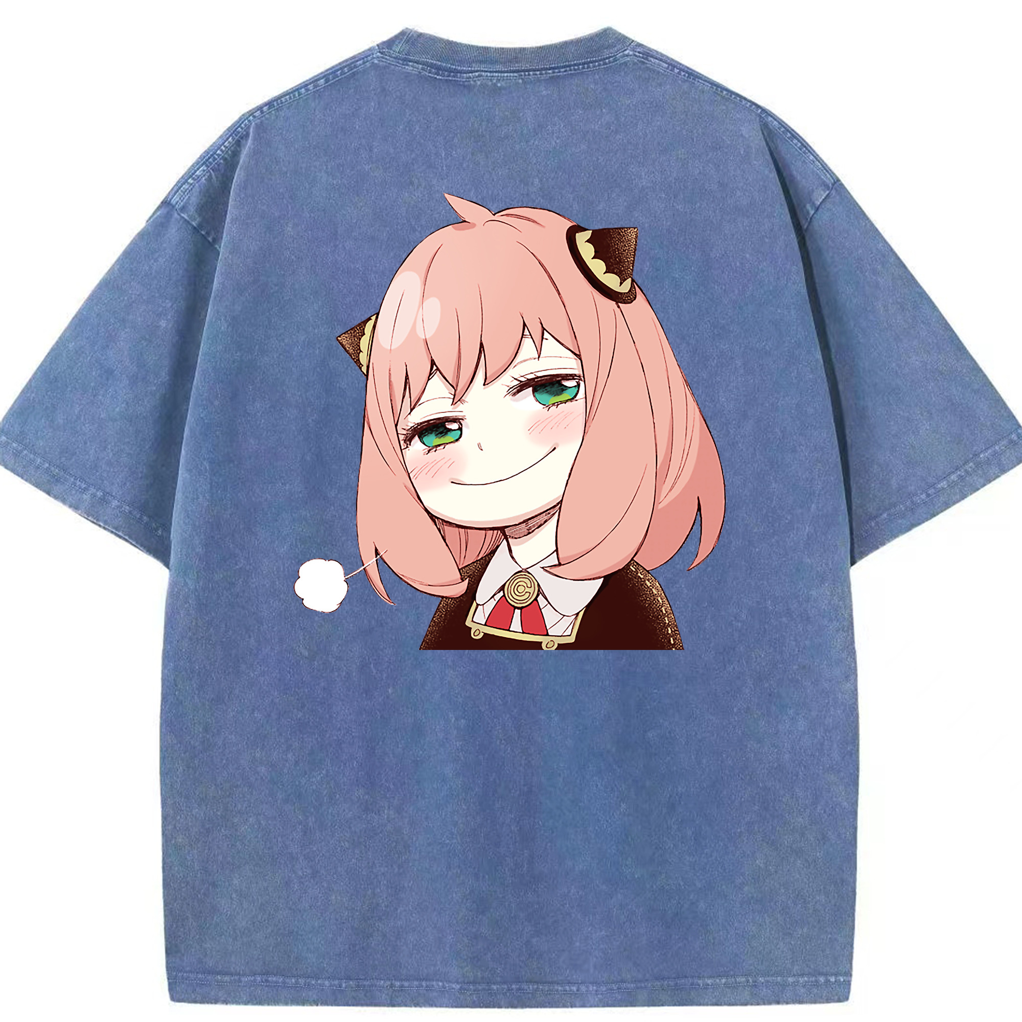 （画像用） SPY×FAMILY间谍家家酒 綿100% ヴィンテージ風 半袖Tシャツ（背面プリント）