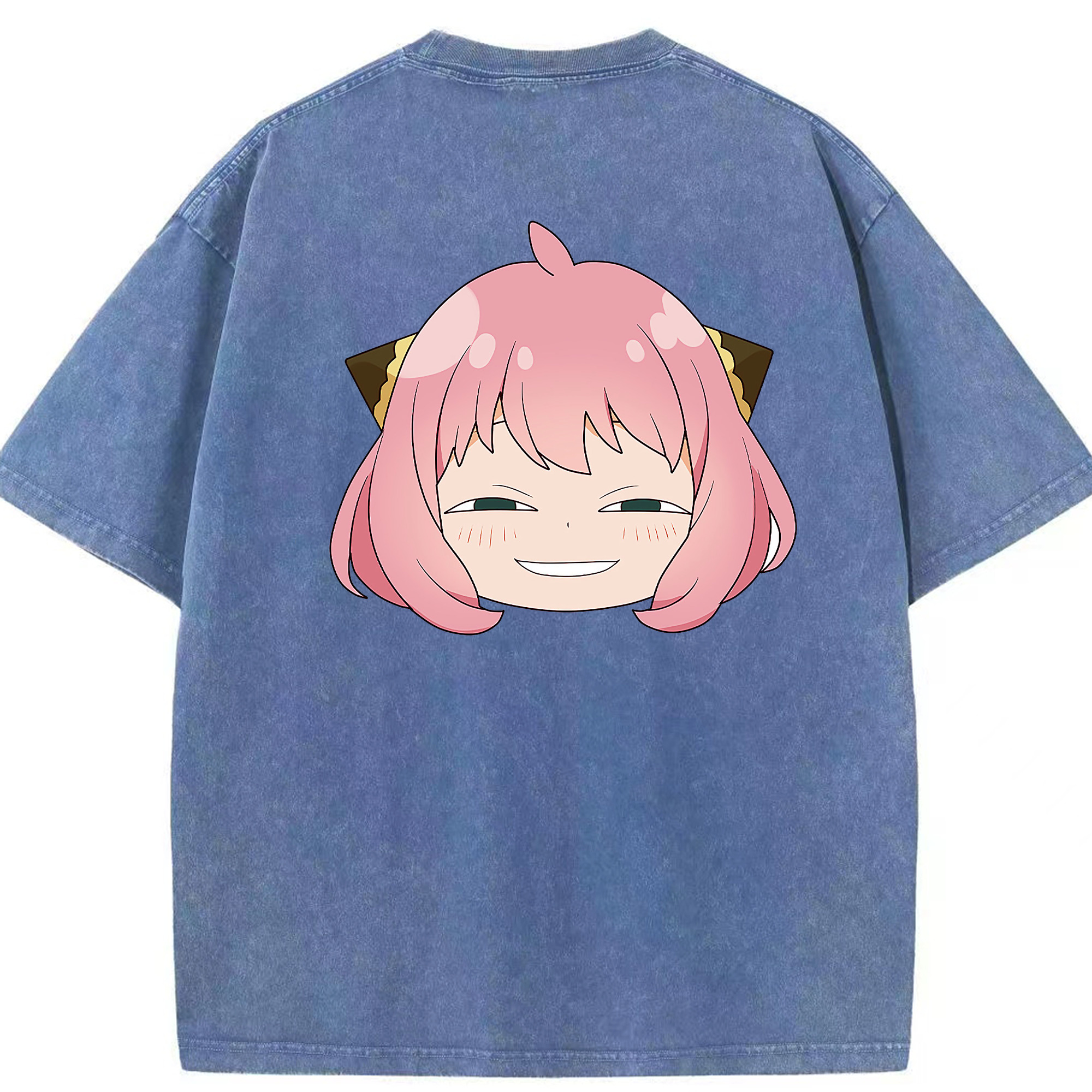 （画像用） SPY×FAMILY间谍家家酒 綿100% ヴィンテージ風 半袖Tシャツ（背面プリント）