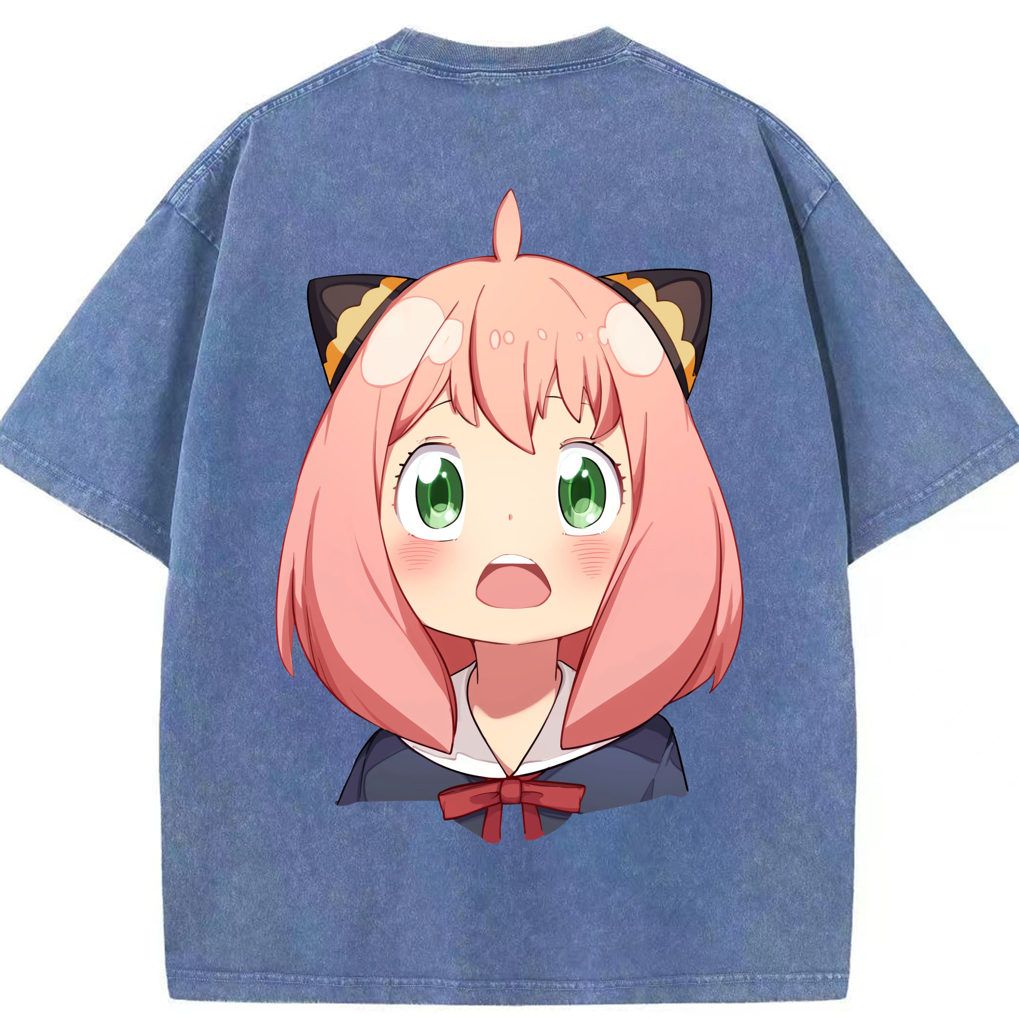 （画像用） SPY×FAMILY间谍家家酒 綿100% ヴィンテージ風 半袖Tシャツ（背面プリント）