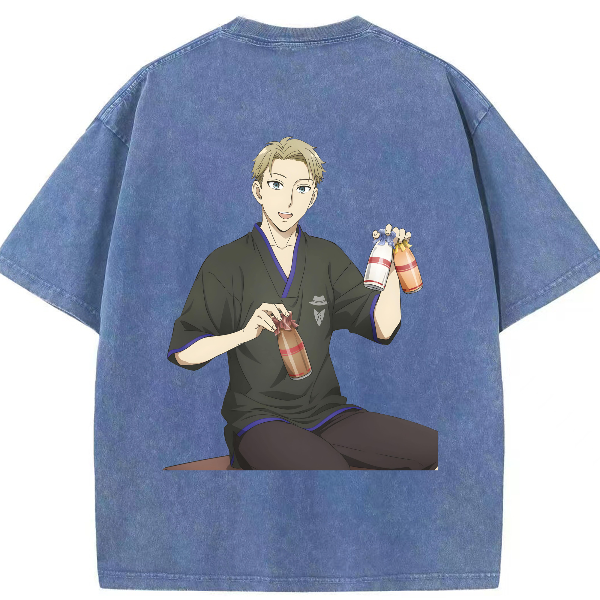 （画像用） SPY×FAMILY间谍家家酒 綿100% ヴィンテージ風 半袖Tシャツ（背面プリント）