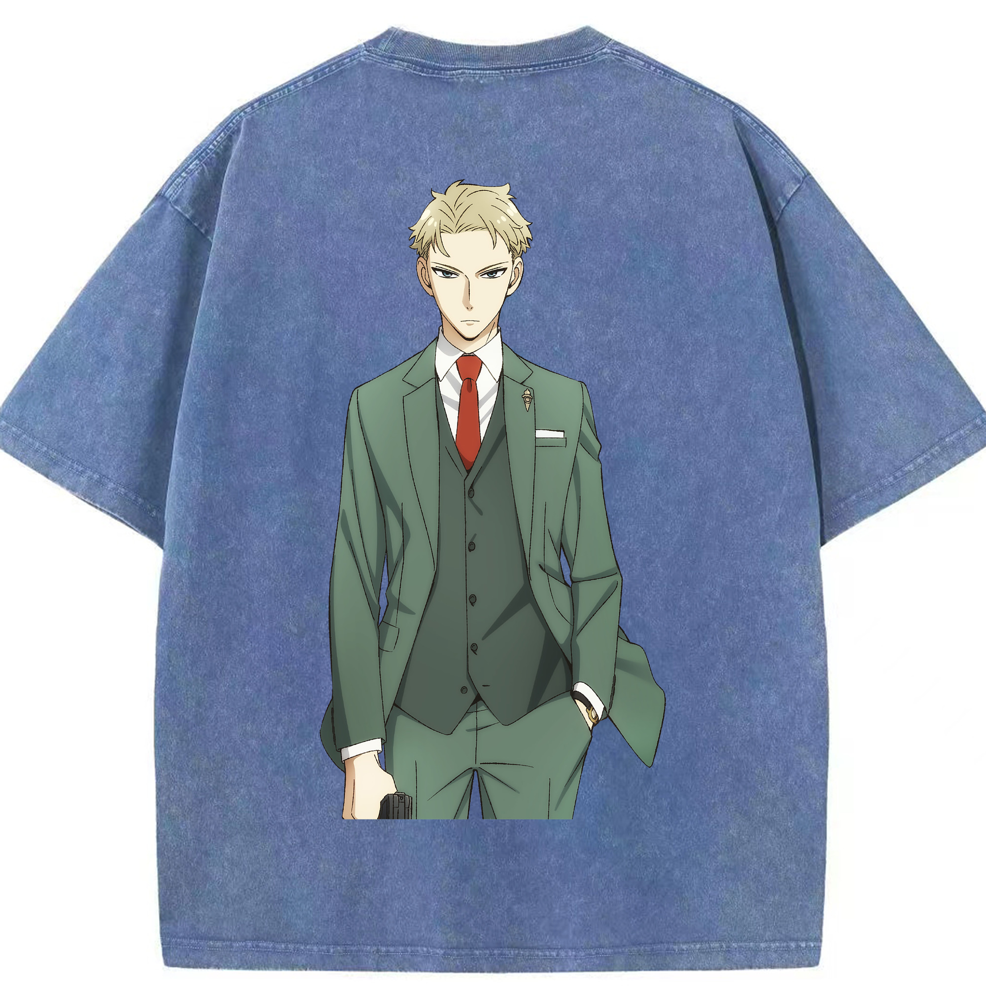 （画像用） SPY×FAMILY间谍家家酒 綿100% ヴィンテージ風 半袖Tシャツ（背面プリント）