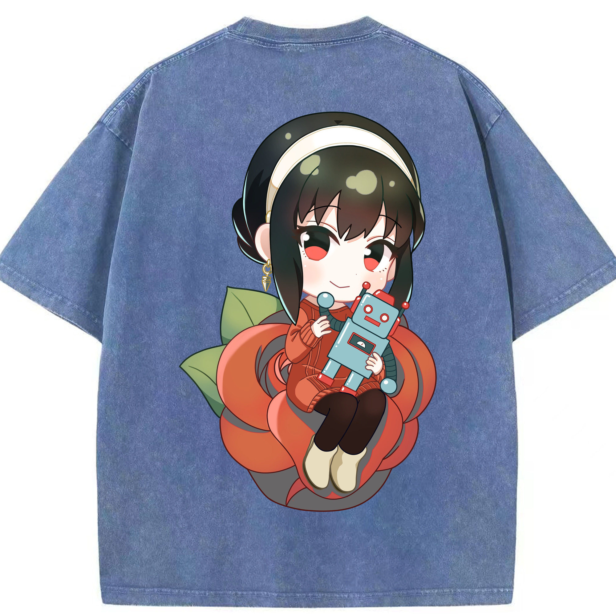 （画像用） SPY×FAMILY间谍家家酒 綿100% ヴィンテージ風 半袖Tシャツ（背面プリント）