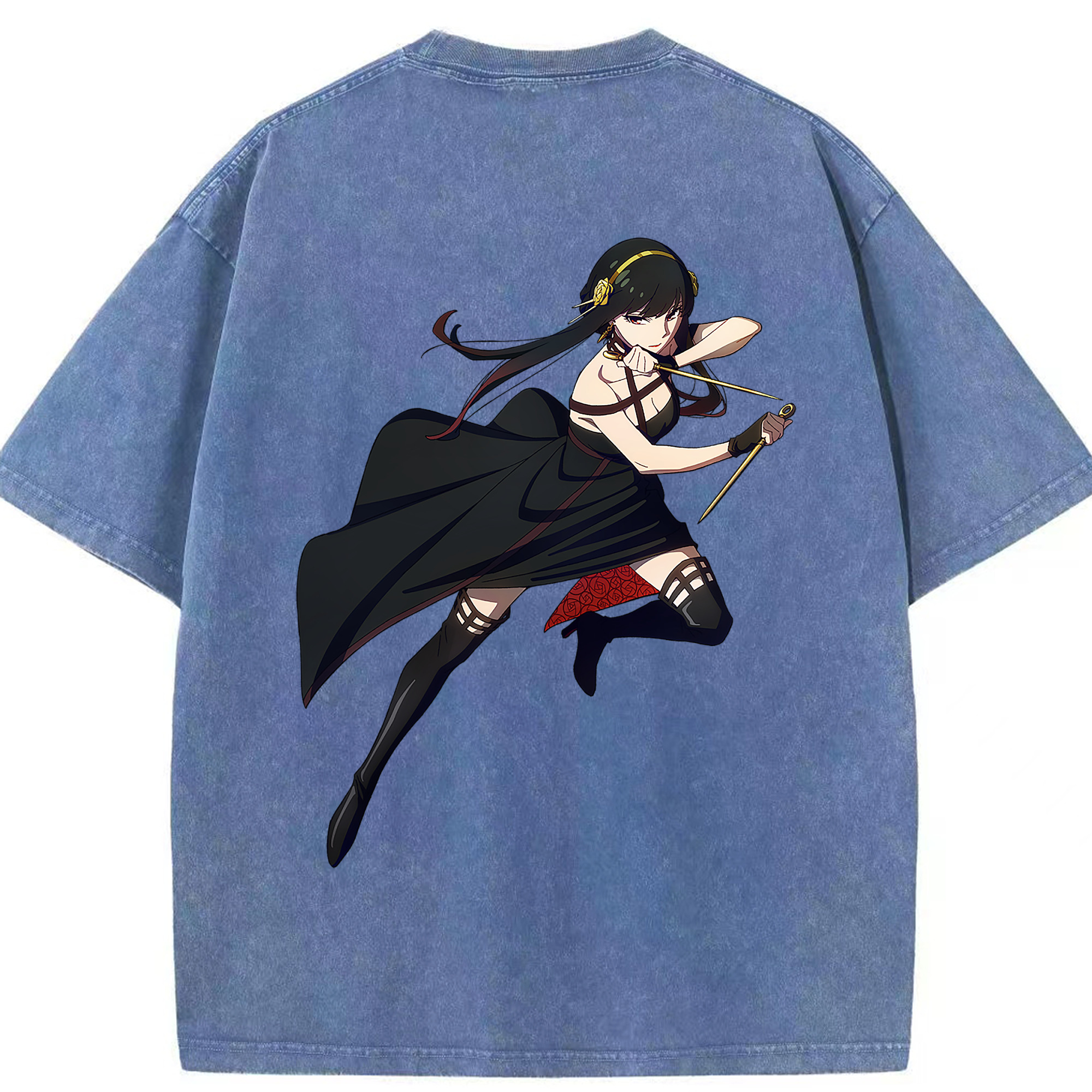 （画像用） SPY×FAMILY间谍家家酒 綿100% ヴィンテージ風 半袖Tシャツ（背面プリント）