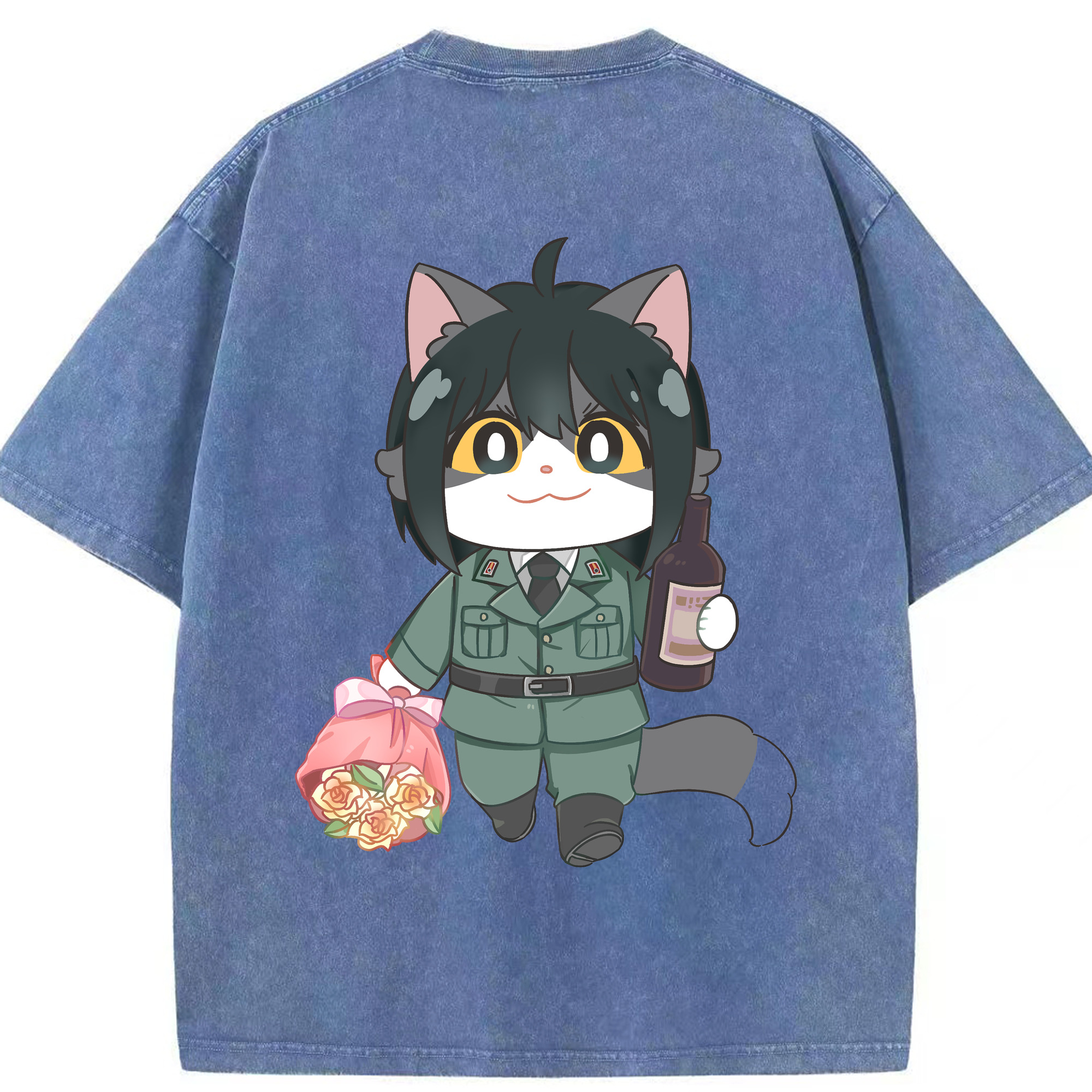 （画像用） SPY×FAMILY间谍家家酒 綿100% ヴィンテージ風 半袖Tシャツ（背面プリント）