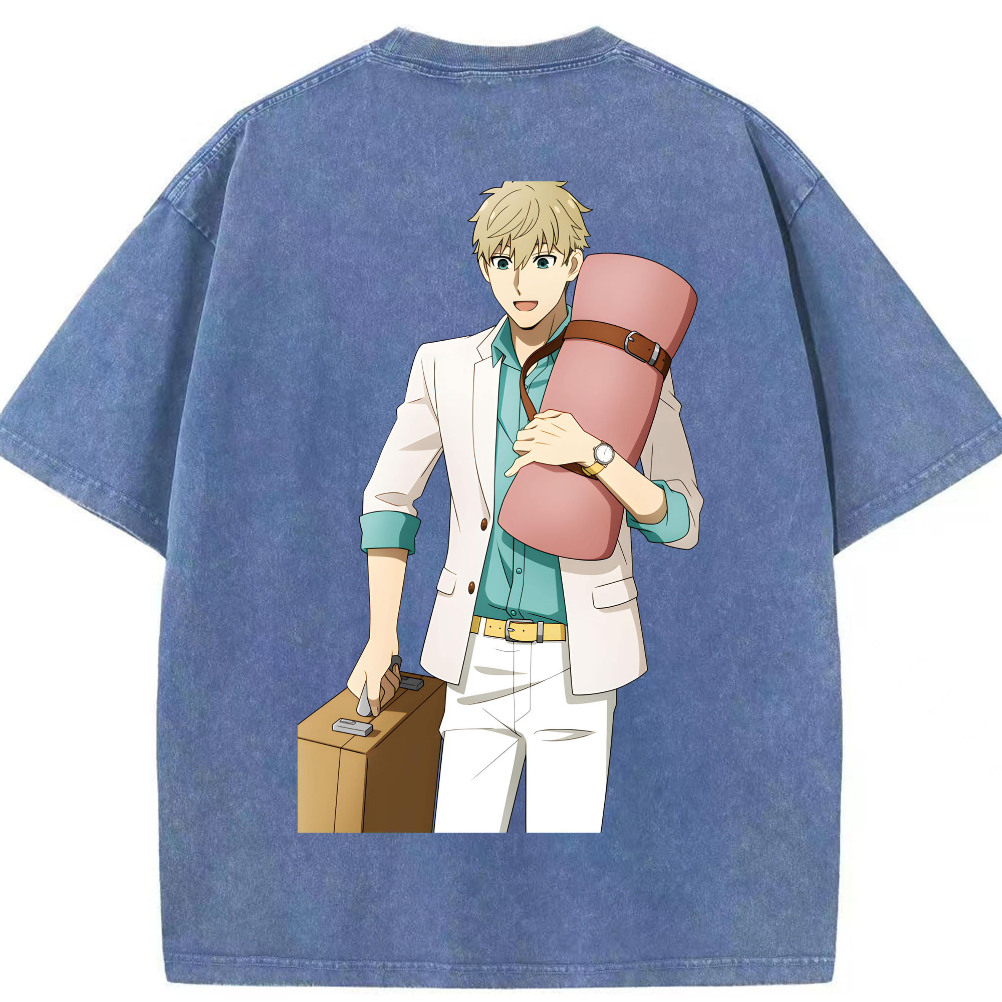 （画像用） SPY×FAMILY间谍家家酒 綿100% ヴィンテージ風 半袖Tシャツ（背面プリント）