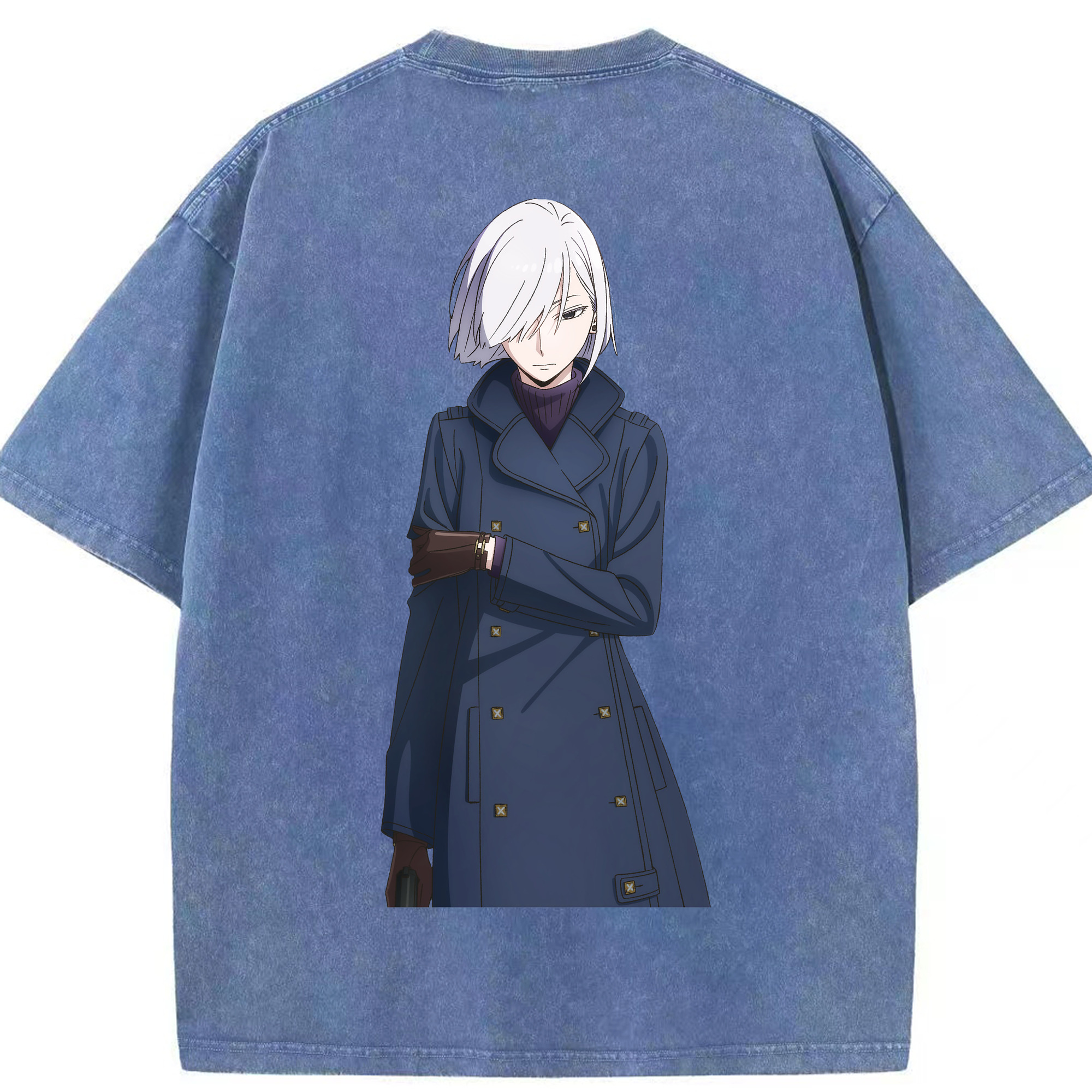 （画像用） SPY×FAMILY间谍家家酒 綿100% ヴィンテージ風 半袖Tシャツ（背面プリント）