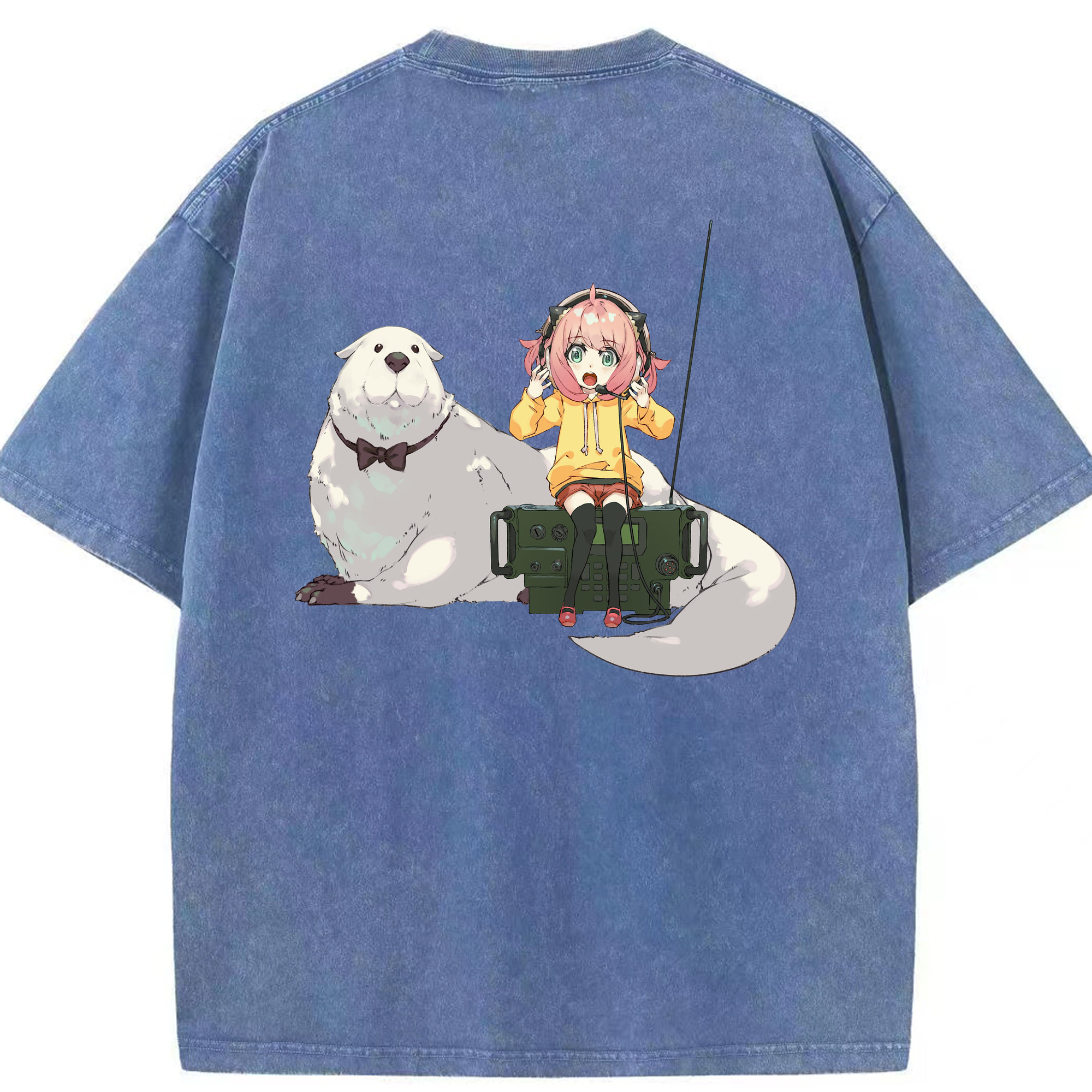 （画像用） SPY×FAMILY间谍家家酒 綿100% ヴィンテージ風 半袖Tシャツ（背面プリント）