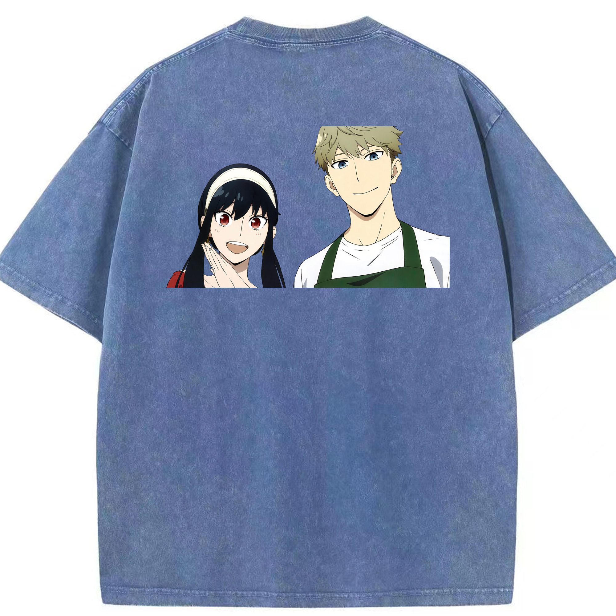 （画像用） SPY×FAMILY间谍家家酒 綿100% ヴィンテージ風 半袖Tシャツ（背面プリント）