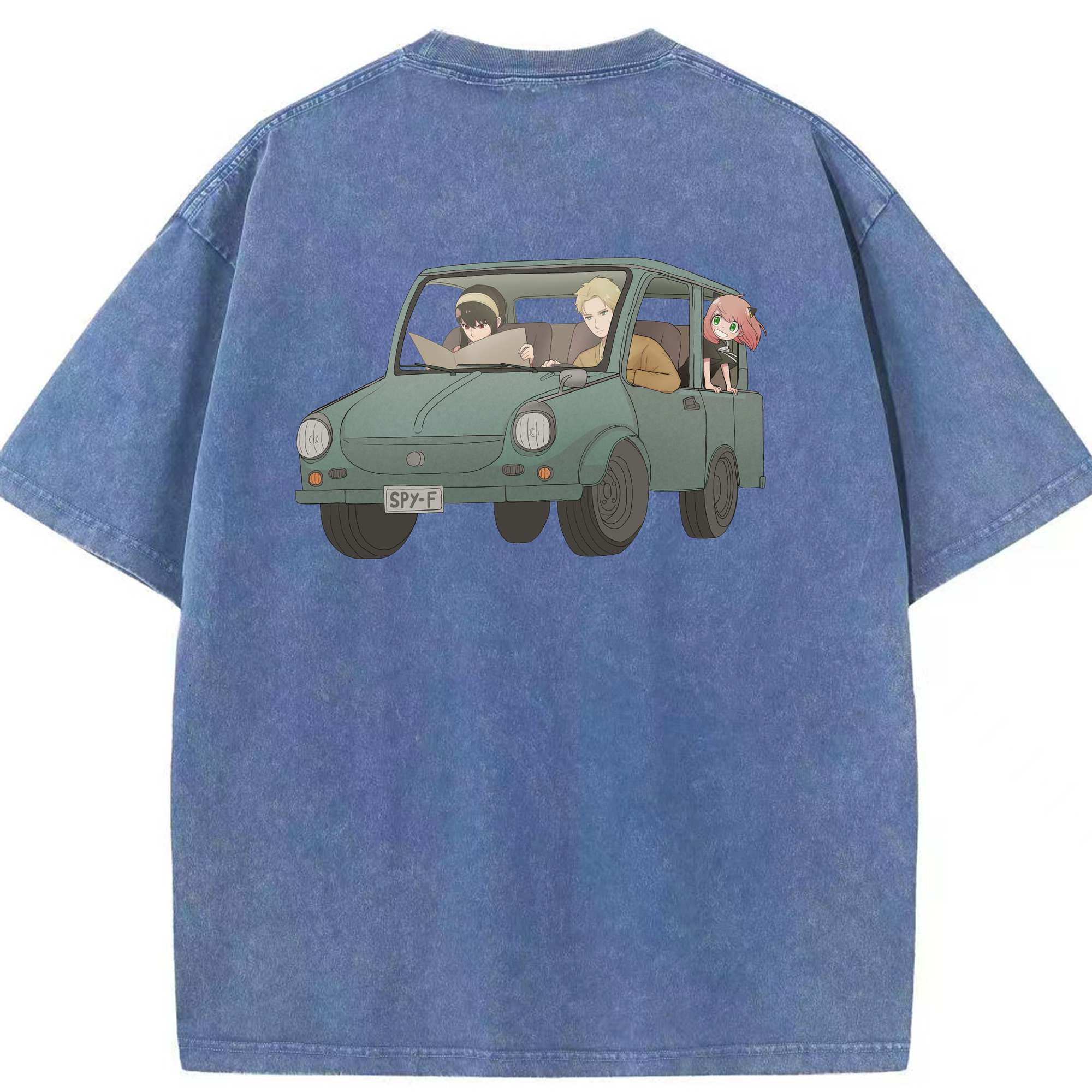 （画像用） SPY×FAMILY间谍家家酒 綿100% ヴィンテージ風 半袖Tシャツ（背面プリント）