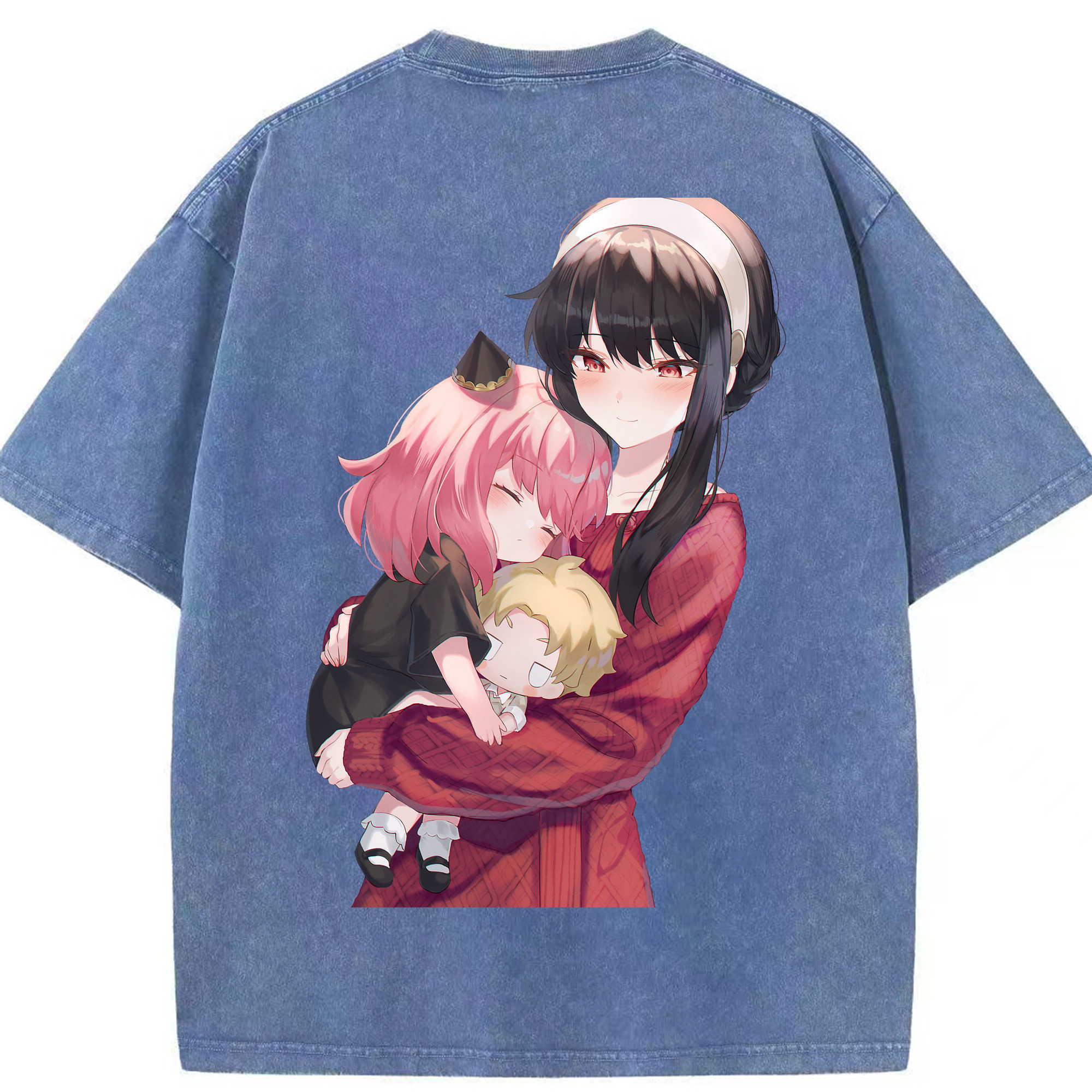 （画像用） SPY×FAMILY间谍家家酒 綿100% ヴィンテージ風 半袖Tシャツ（背面プリント）