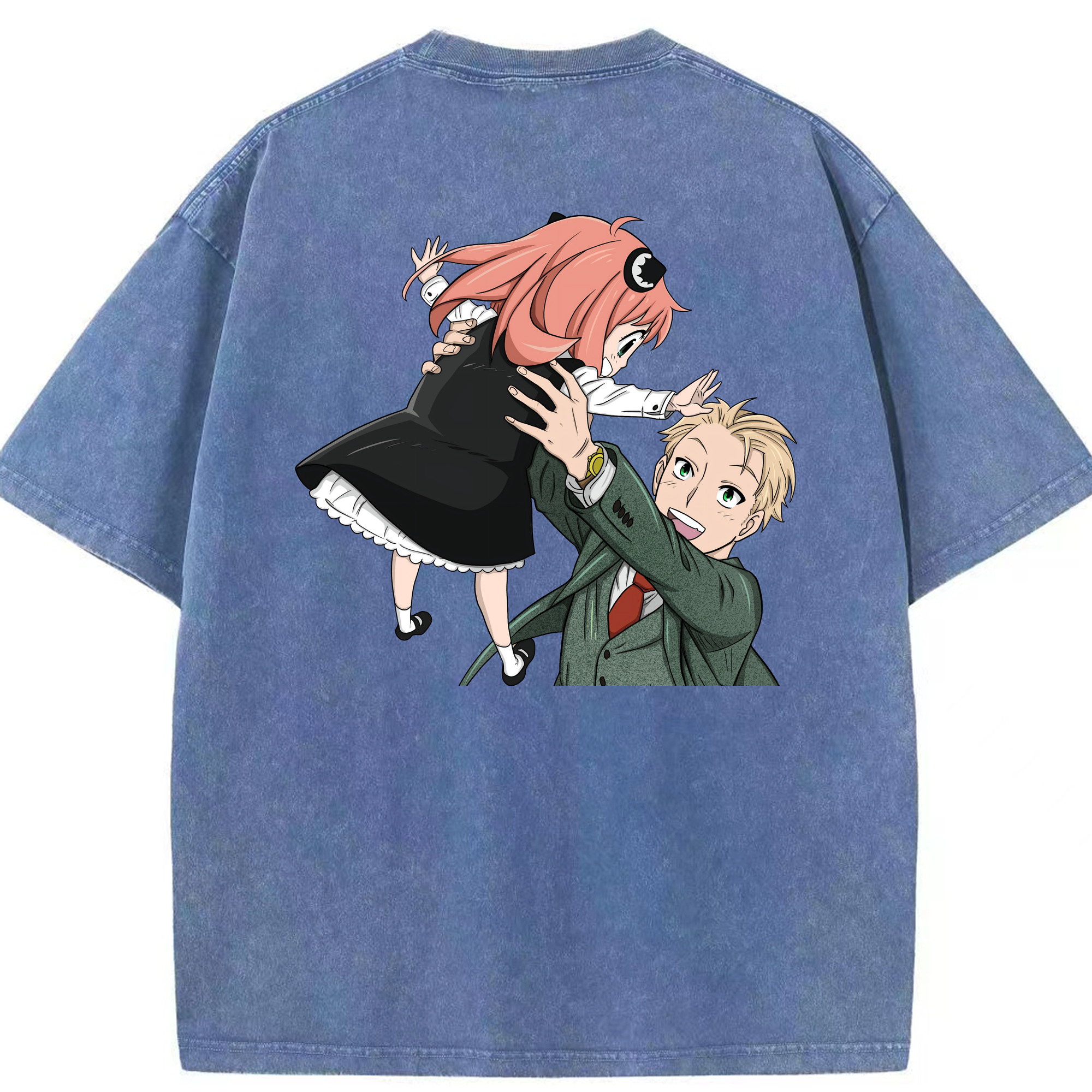（画像用） SPY×FAMILY间谍家家酒 綿100% ヴィンテージ風 半袖Tシャツ（背面プリント）