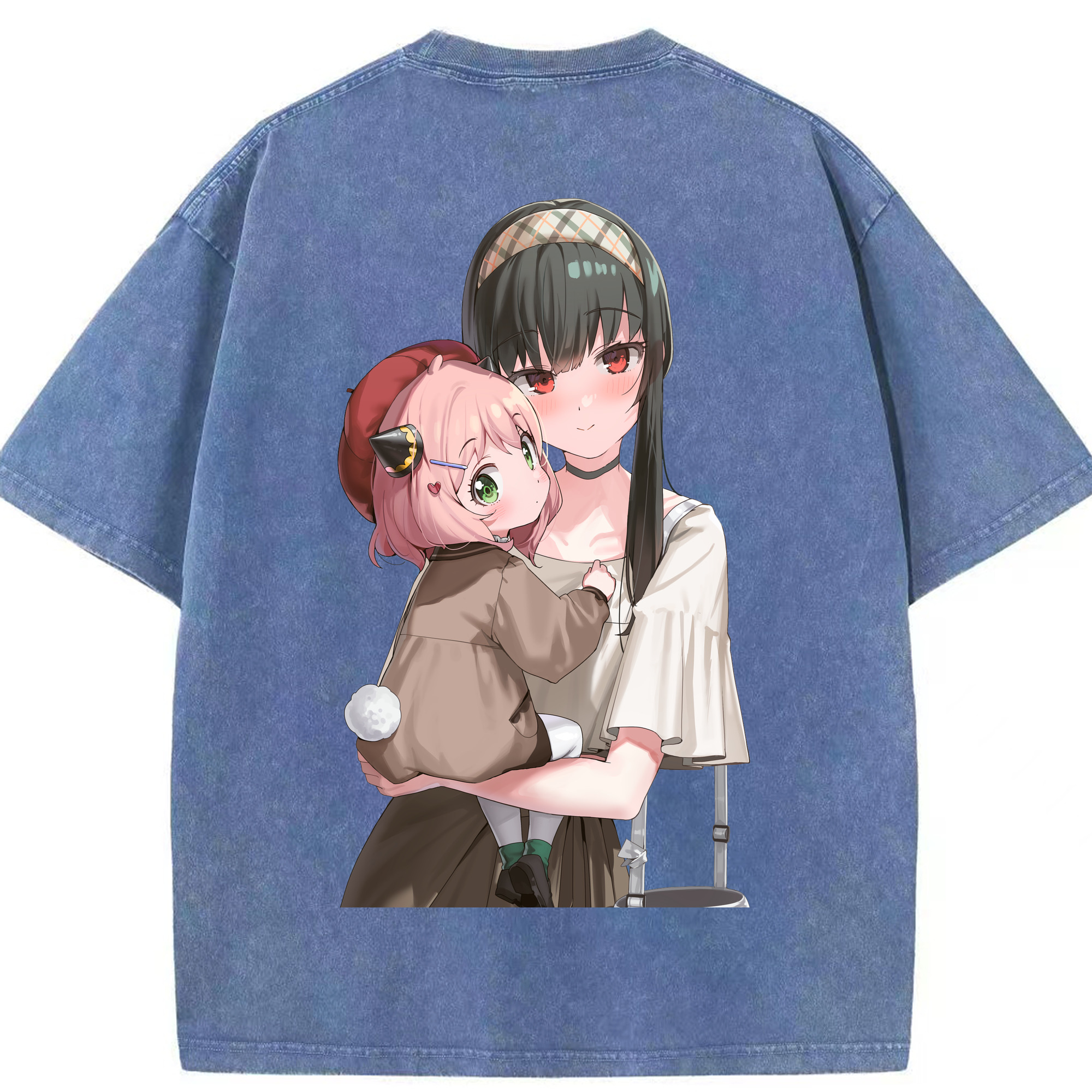 （画像用） SPY×FAMILY间谍家家酒 綿100% ヴィンテージ風 半袖Tシャツ（背面プリント）