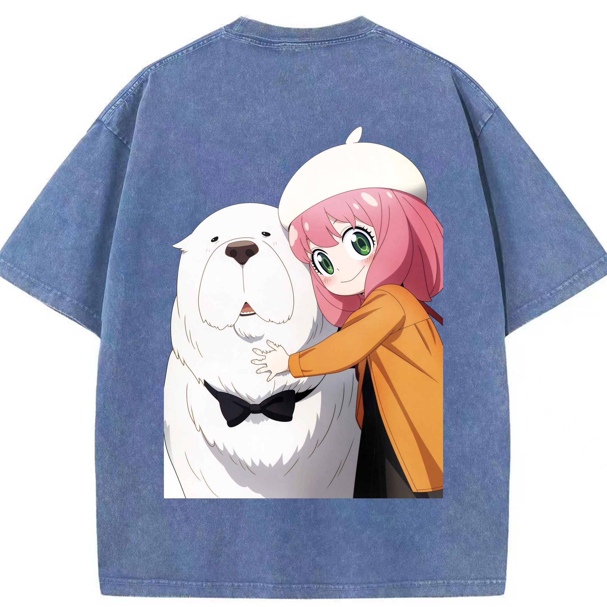 （画像用） SPY×FAMILY间谍家家酒 綿100% ヴィンテージ風 半袖Tシャツ（背面プリント）