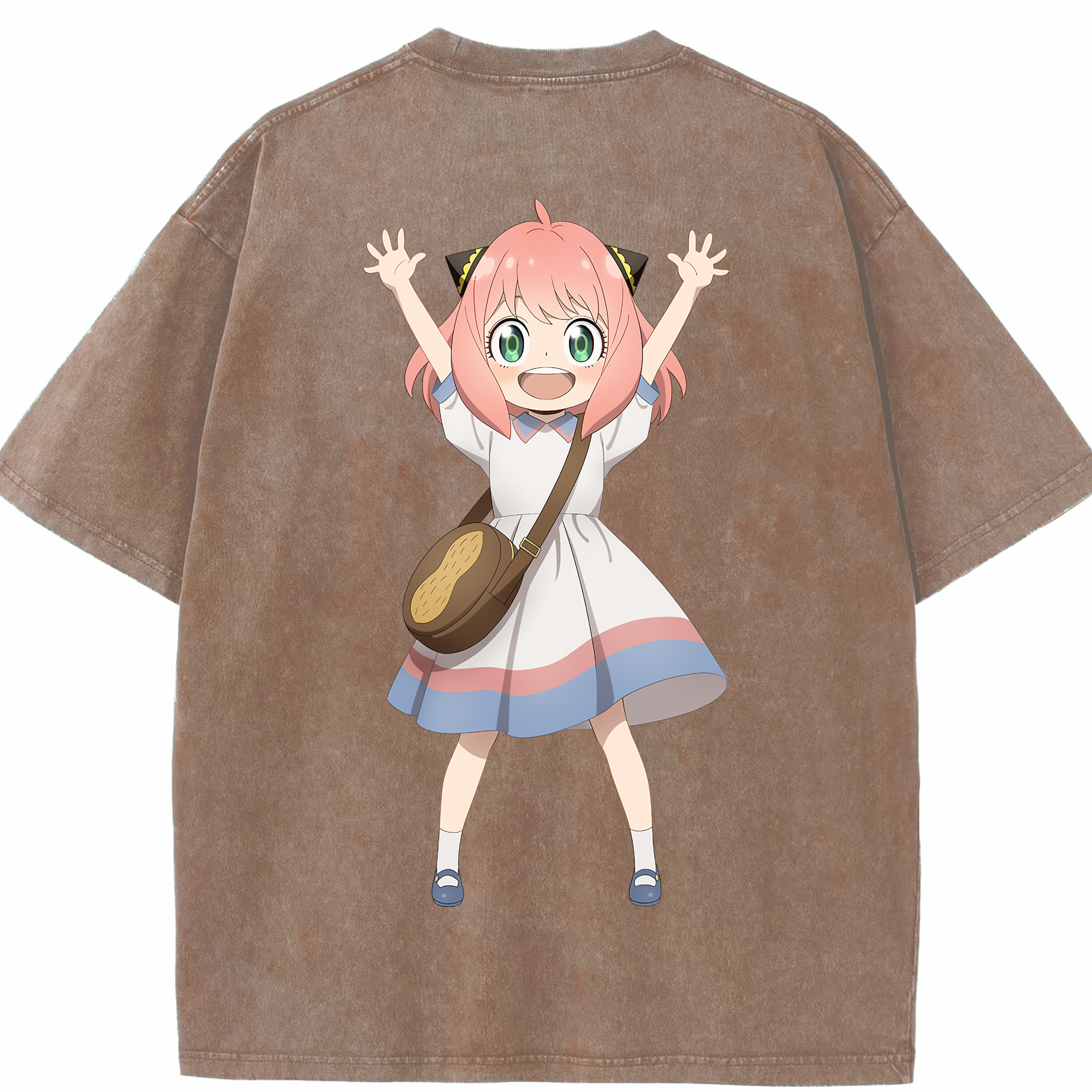 （画像用） SPY×FAMILY间谍家家酒 綿100% ヴィンテージ風 半袖Tシャツ（背面プリント）