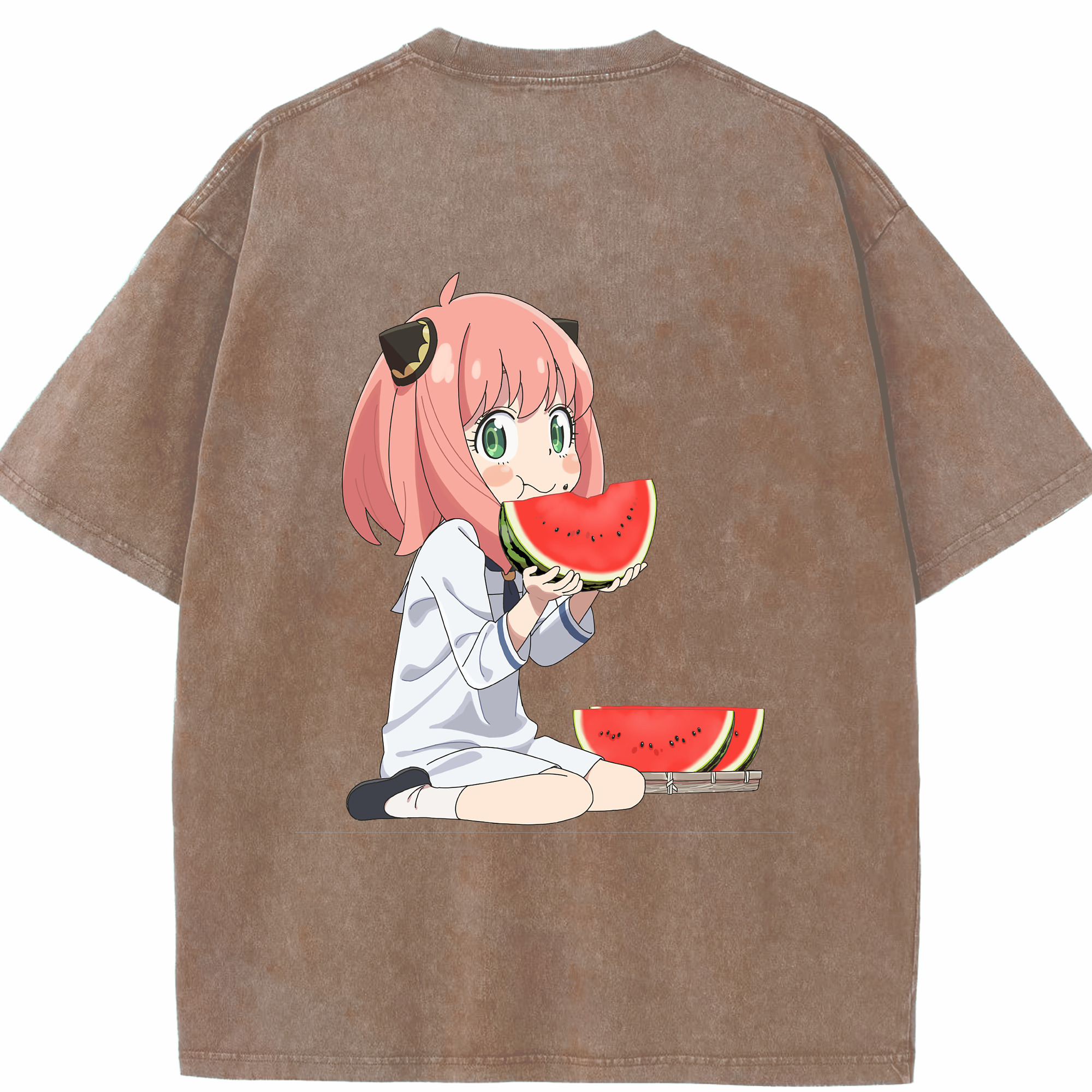 （画像用） SPY×FAMILY间谍家家酒 綿100% ヴィンテージ風 半袖Tシャツ（背面プリント）