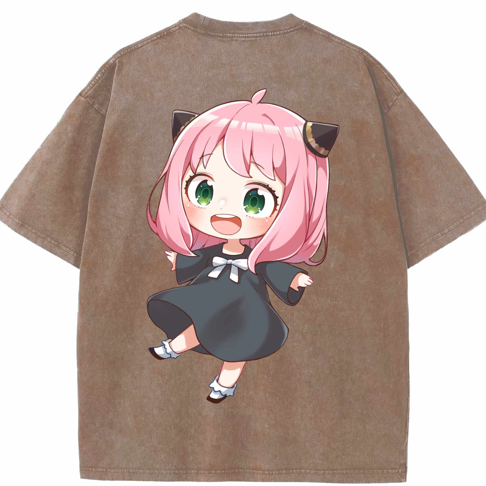 （画像用） SPY×FAMILY间谍家家酒 綿100% ヴィンテージ風 半袖Tシャツ（背面プリント）