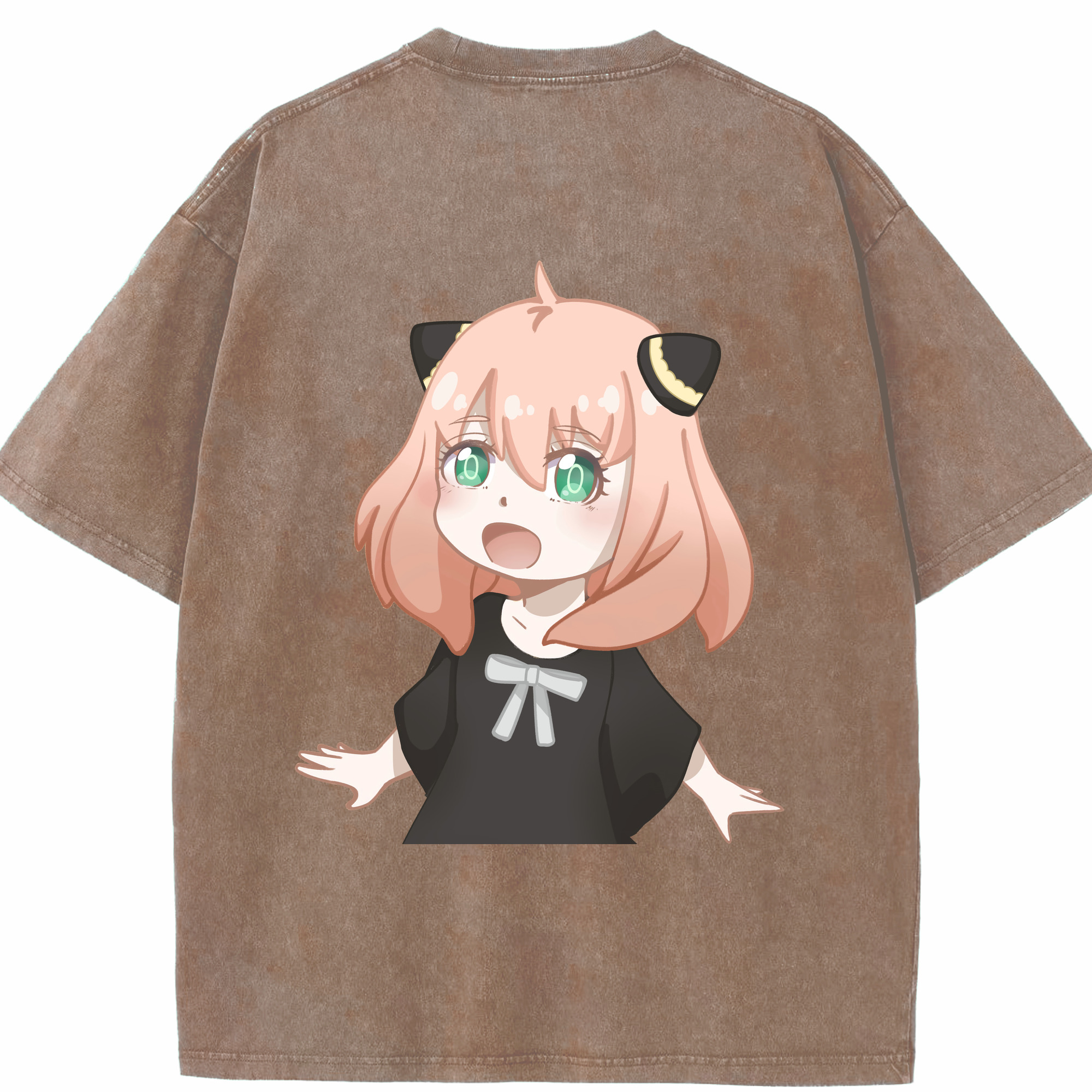 （画像用） SPY×FAMILY间谍家家酒 綿100% ヴィンテージ風 半袖Tシャツ（背面プリント）