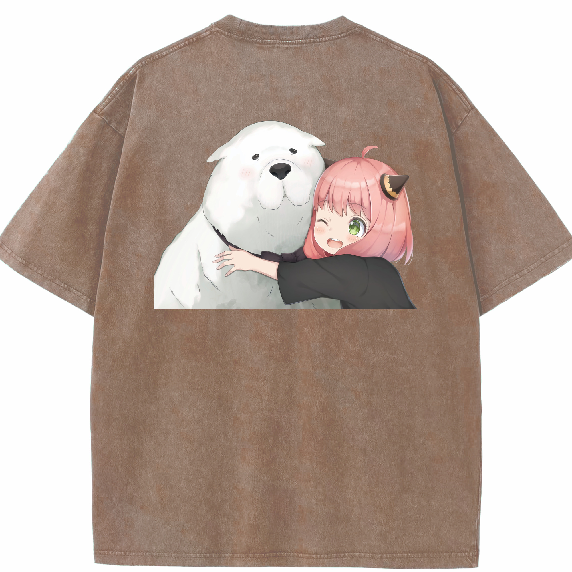 （画像用） SPY×FAMILY间谍家家酒 綿100% ヴィンテージ風 半袖Tシャツ（背面プリント）