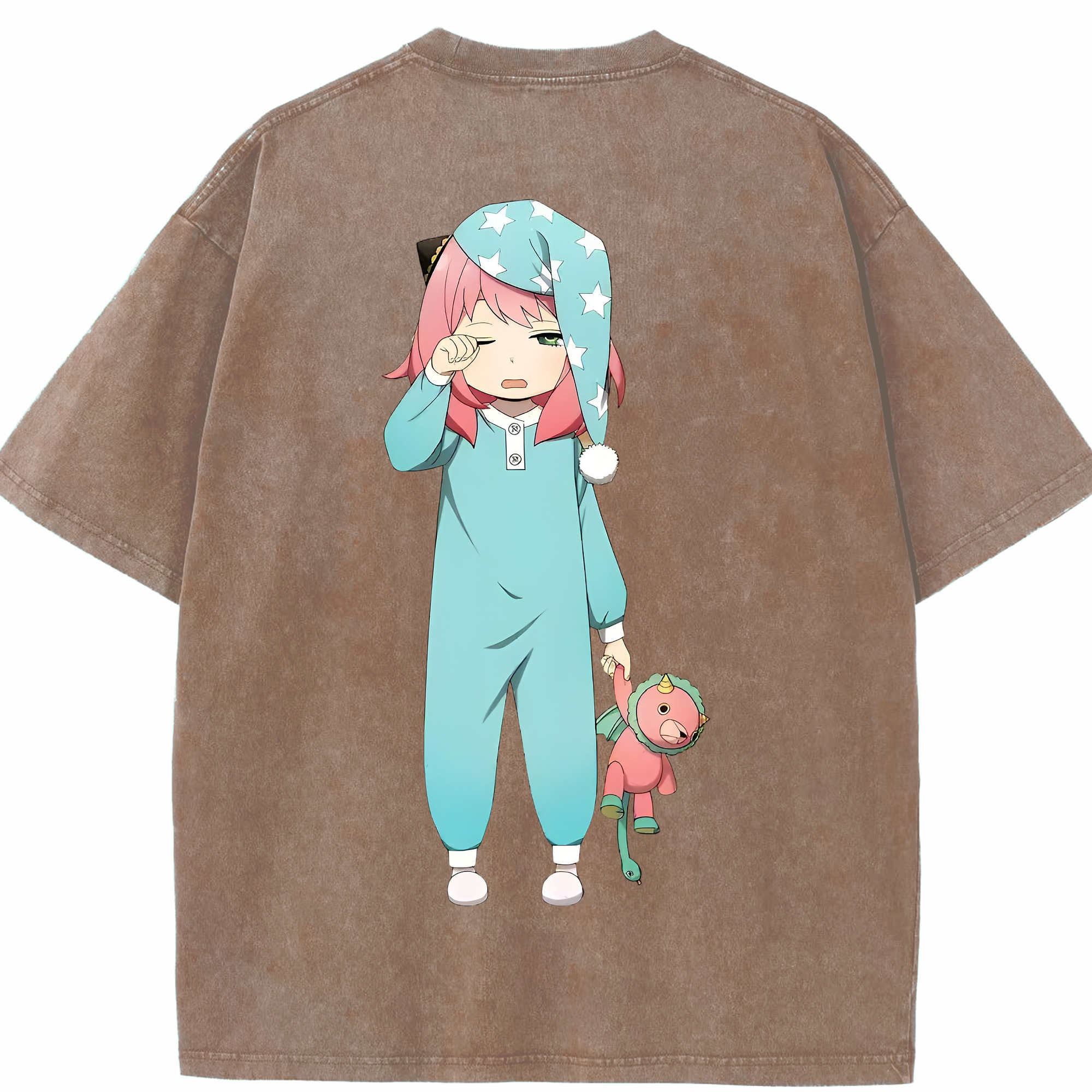 （画像用） SPY×FAMILY间谍家家酒 綿100% ヴィンテージ風 半袖Tシャツ（背面プリント）
