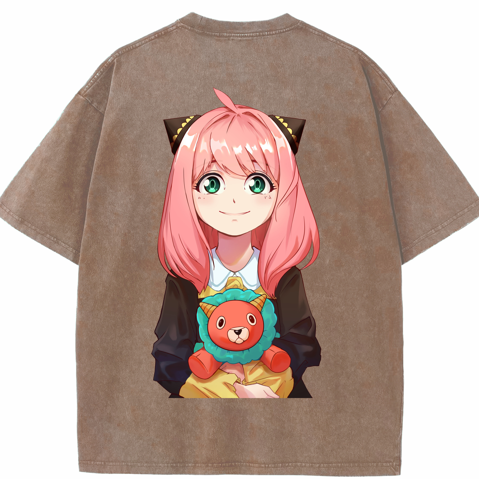 （画像用） SPY×FAMILY间谍家家酒 綿100% ヴィンテージ風 半袖Tシャツ（背面プリント）