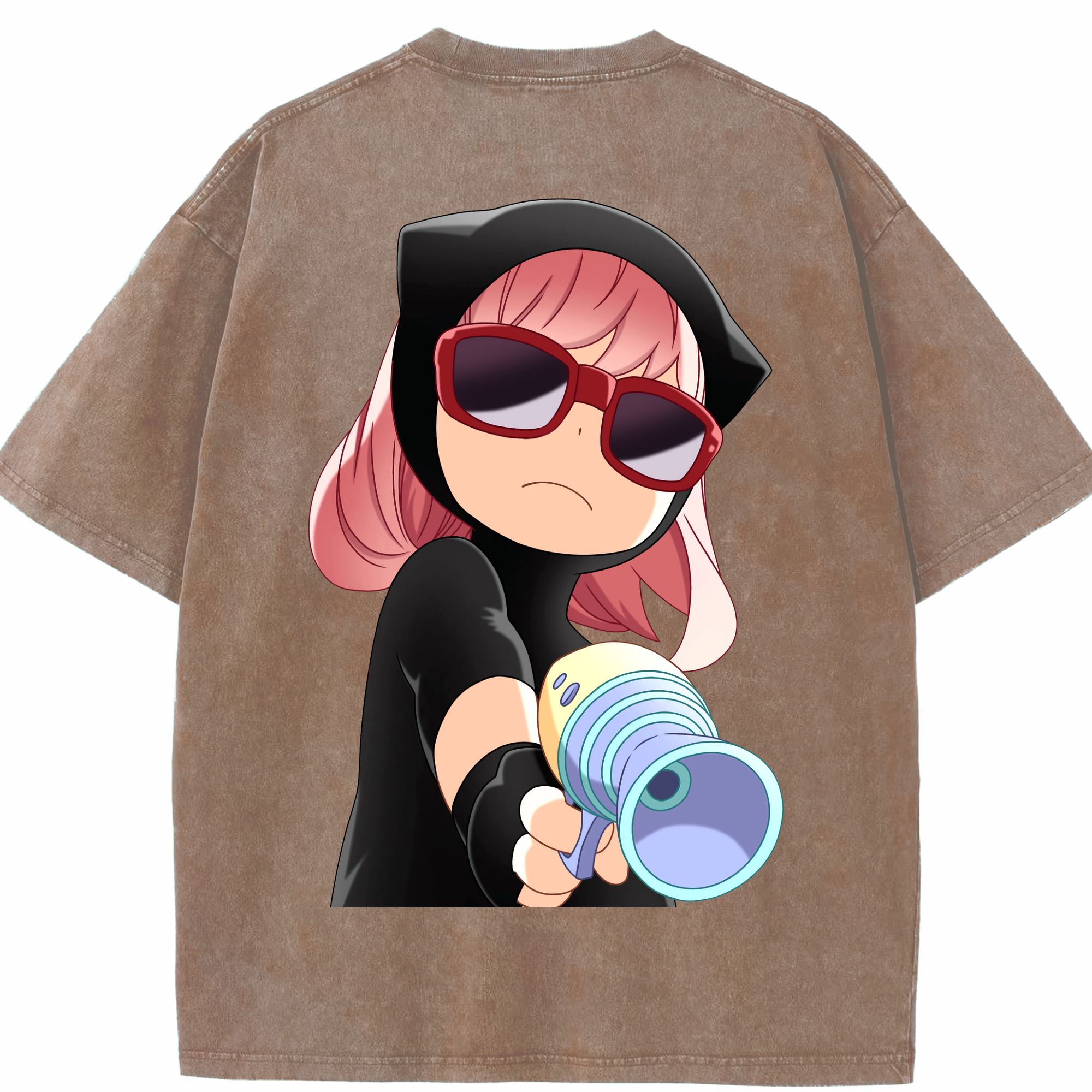 （画像用） SPY×FAMILY间谍家家酒 綿100% ヴィンテージ風 半袖Tシャツ（背面プリント）
