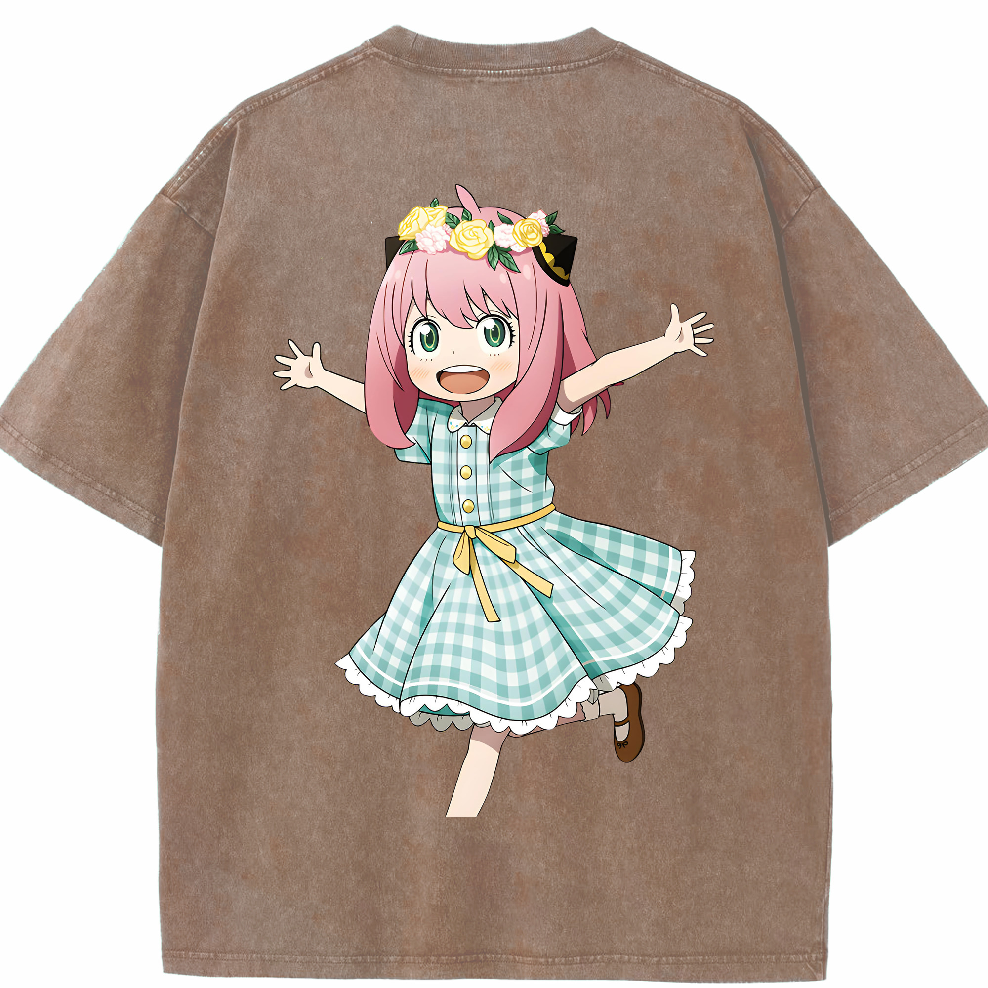 （画像用） SPY×FAMILY间谍家家酒 綿100% ヴィンテージ風 半袖Tシャツ（背面プリント）