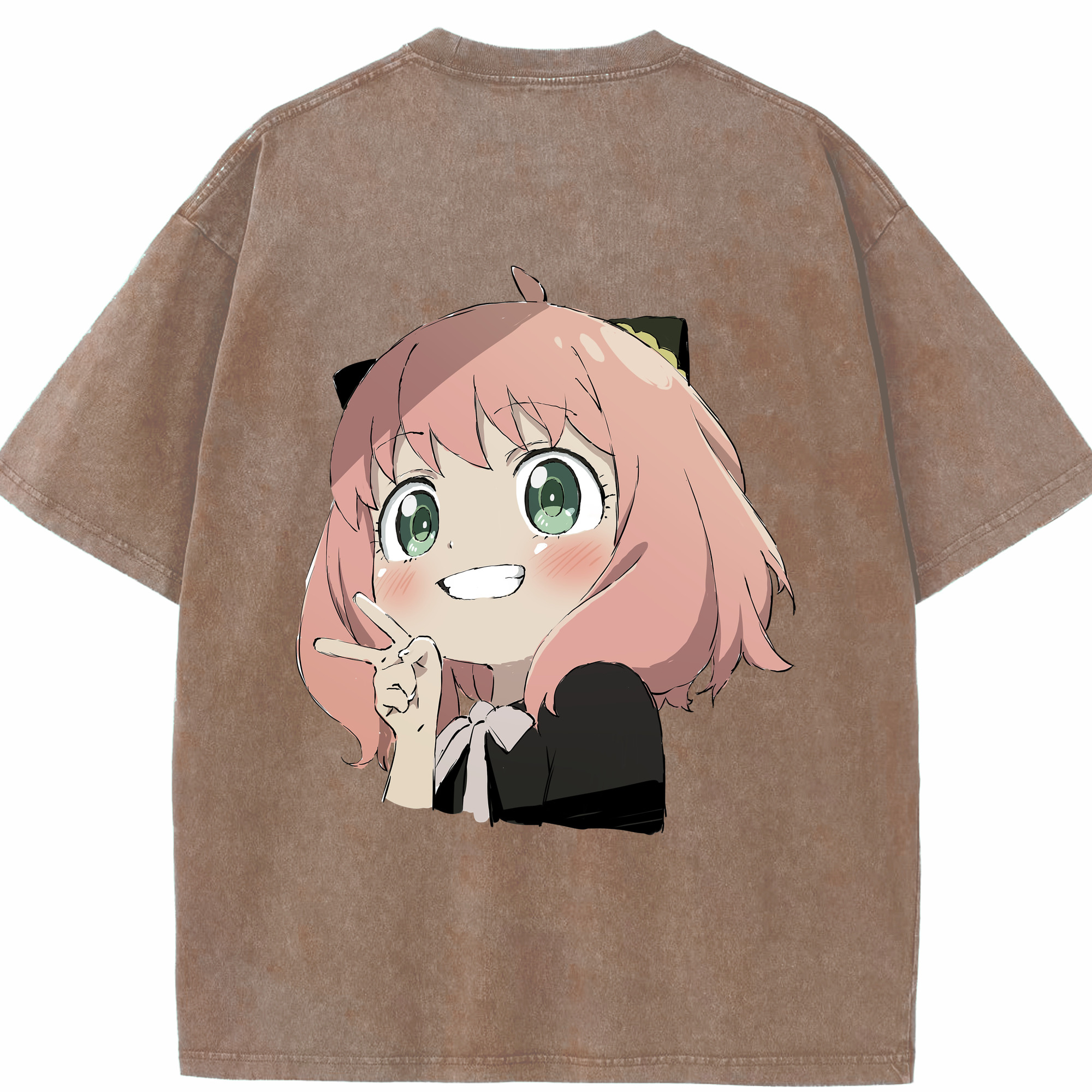 （画像用） SPY×FAMILY间谍家家酒 綿100% ヴィンテージ風 半袖Tシャツ（背面プリント）