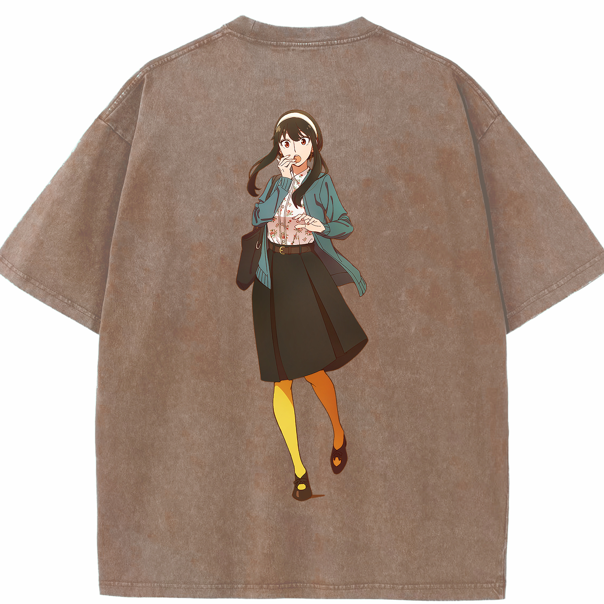（画像用） SPY×FAMILY间谍家家酒 綿100% ヴィンテージ風 半袖Tシャツ（背面プリント）