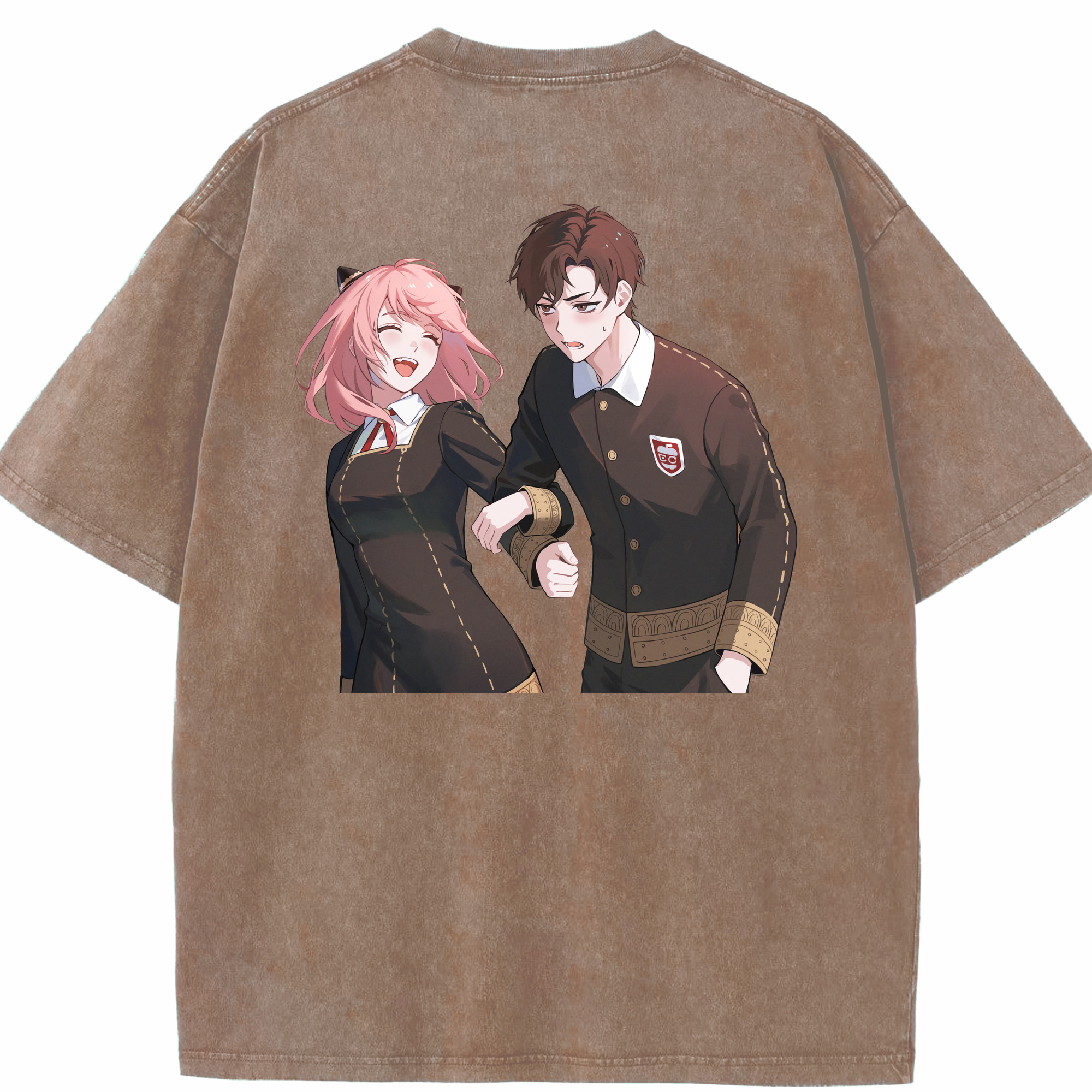 （画像用） SPY×FAMILY间谍家家酒 綿100% ヴィンテージ風 半袖Tシャツ（背面プリント）