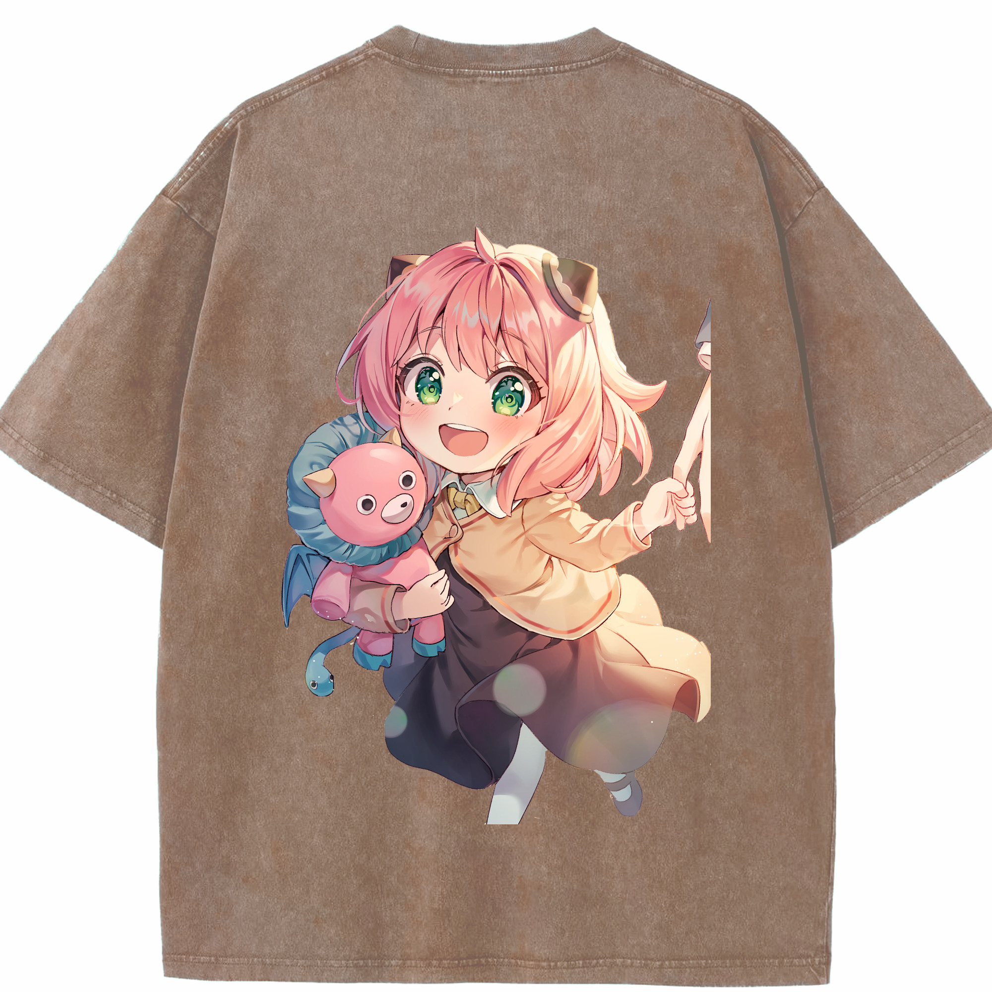 （画像用） SPY×FAMILY间谍家家酒 綿100% ヴィンテージ風 半袖Tシャツ（背面プリント）