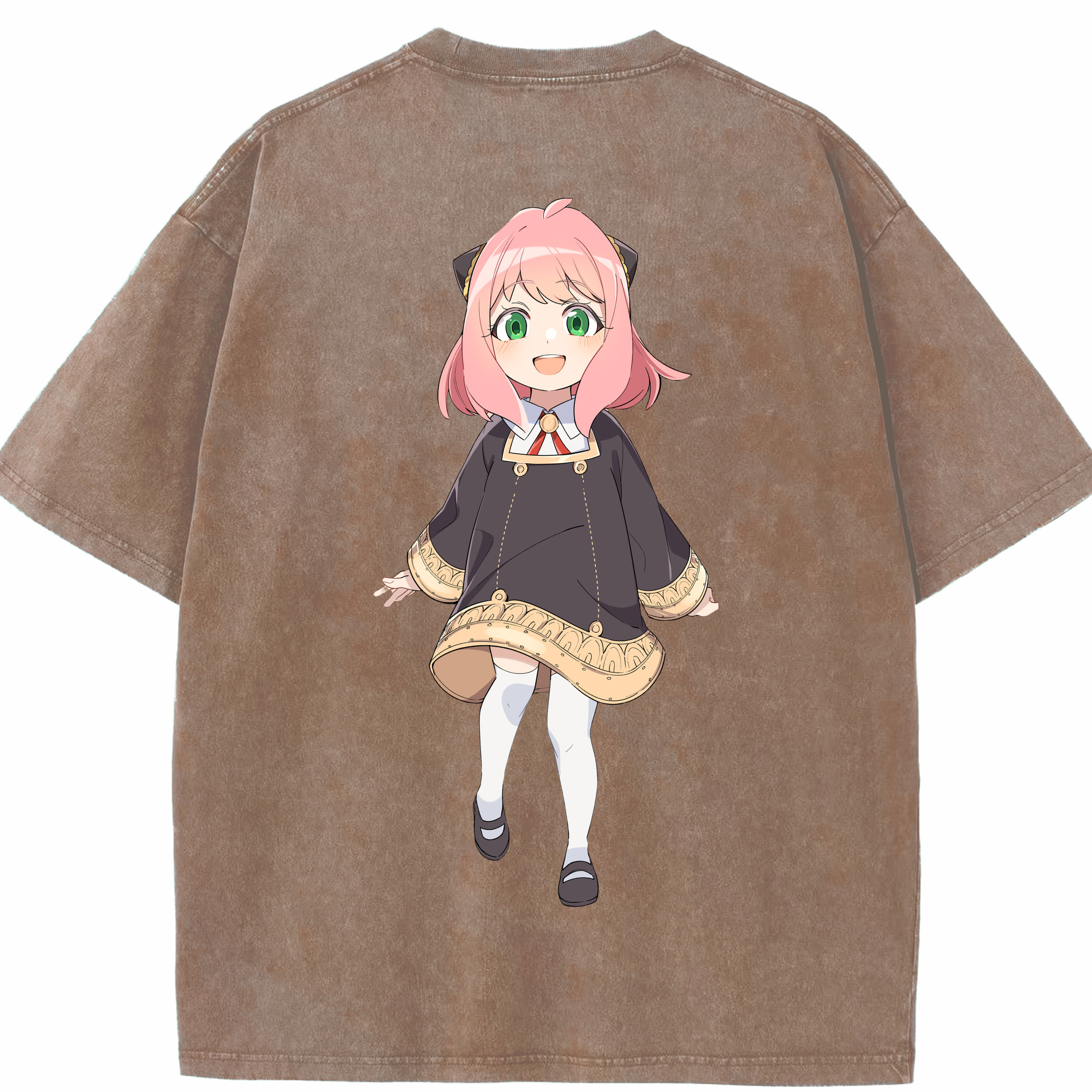 （画像用） SPY×FAMILY间谍家家酒 綿100% ヴィンテージ風 半袖Tシャツ（背面プリント）