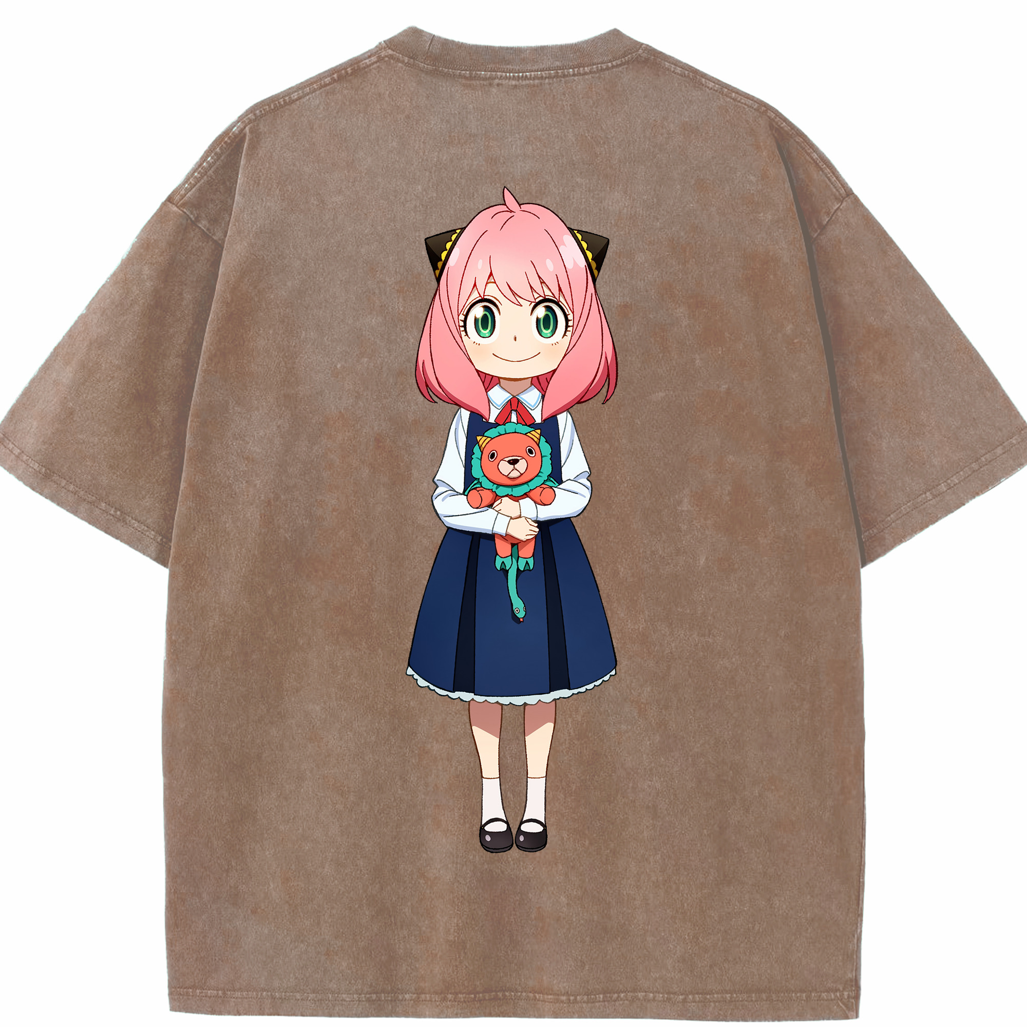 （画像用） SPY×FAMILY间谍家家酒 綿100% ヴィンテージ風 半袖Tシャツ（背面プリント）