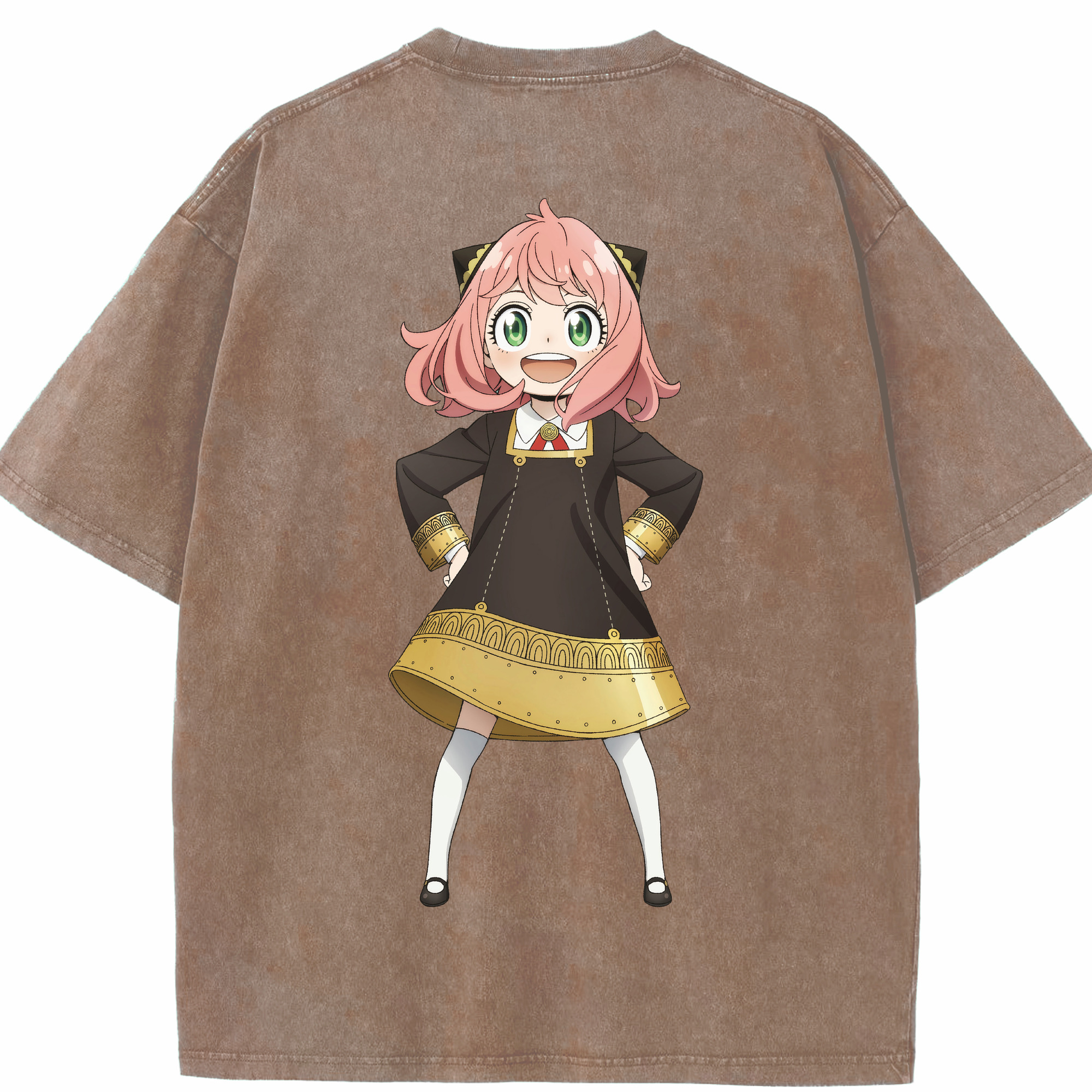 （画像用） SPY×FAMILY间谍家家酒 綿100% ヴィンテージ風 半袖Tシャツ（背面プリント）