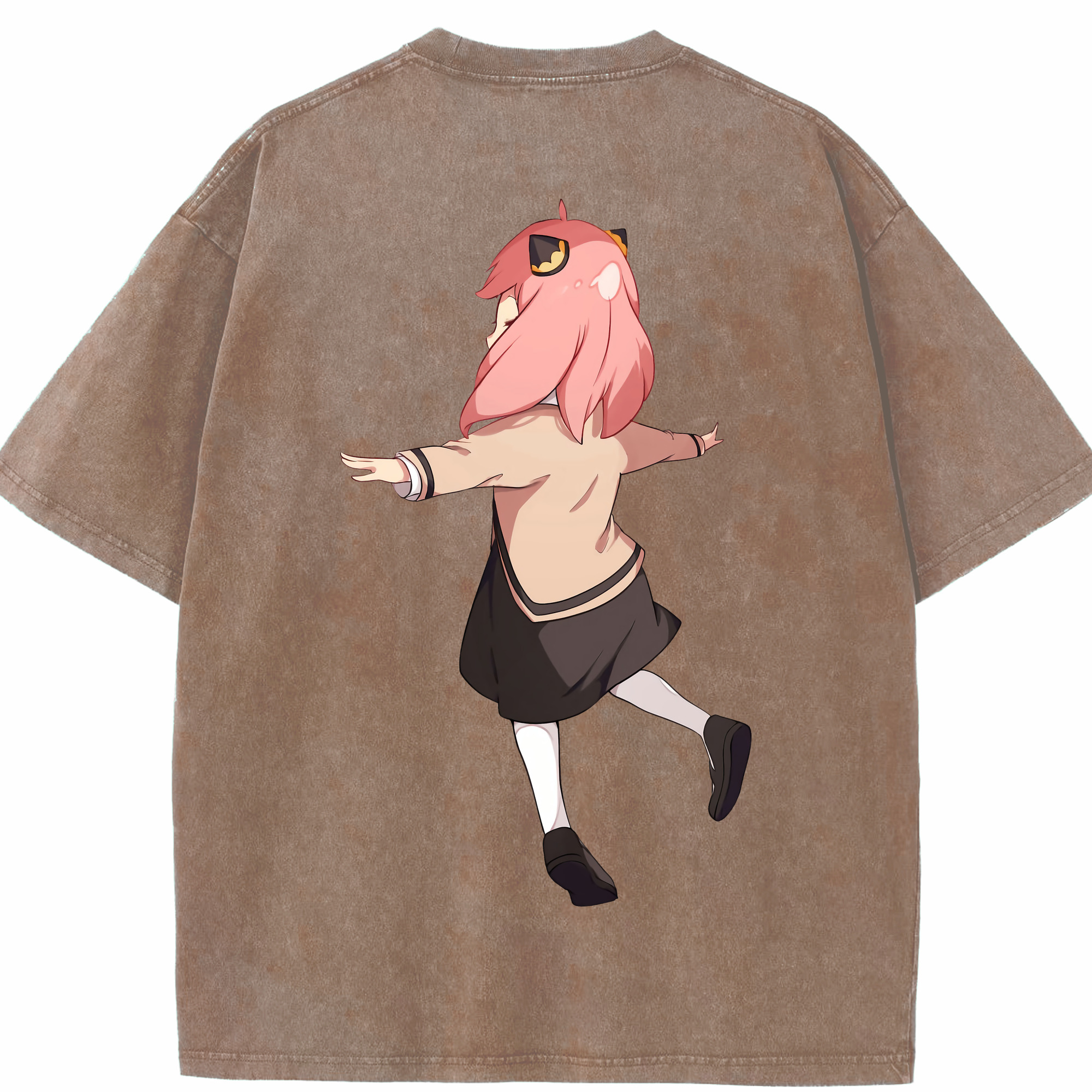 （画像用） SPY×FAMILY间谍家家酒 綿100% ヴィンテージ風 半袖Tシャツ（背面プリント）