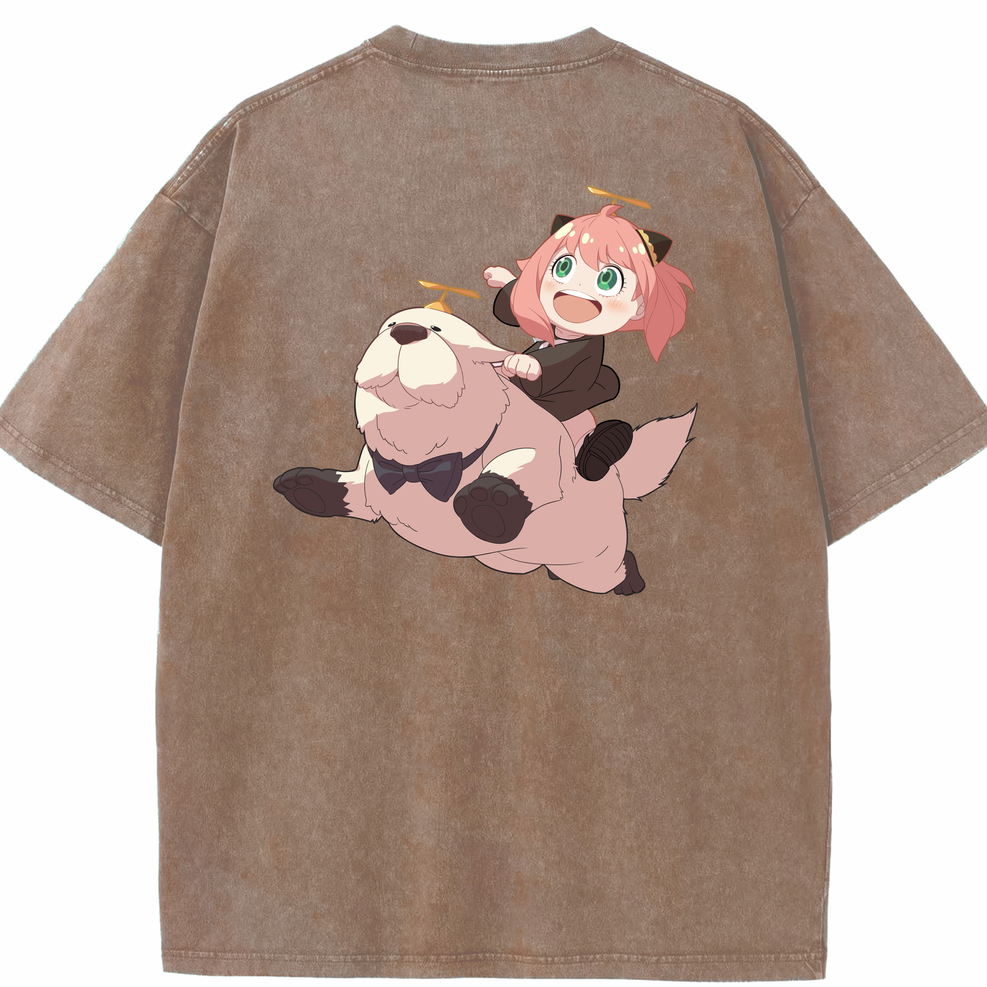 （画像用） SPY×FAMILY间谍家家酒 綿100% ヴィンテージ風 半袖Tシャツ（背面プリント）