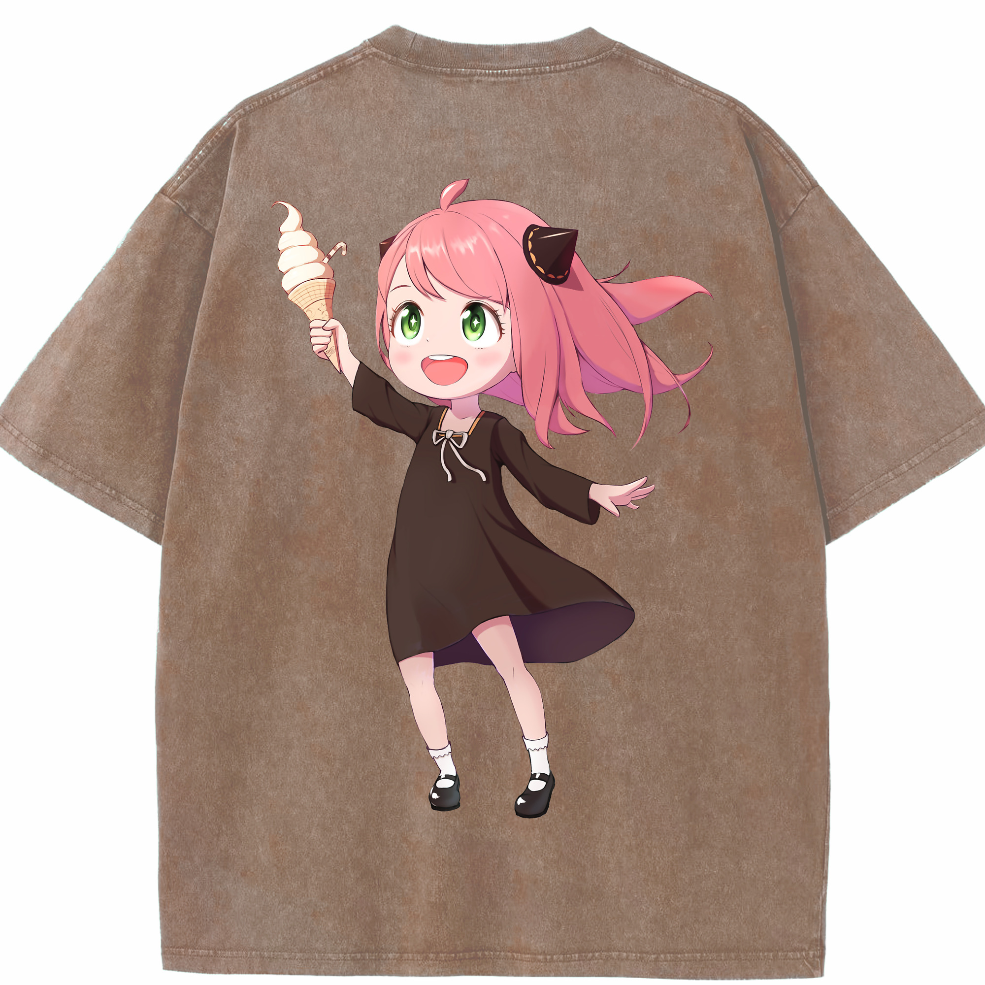 （画像用） SPY×FAMILY间谍家家酒 綿100% ヴィンテージ風 半袖Tシャツ（背面プリント）