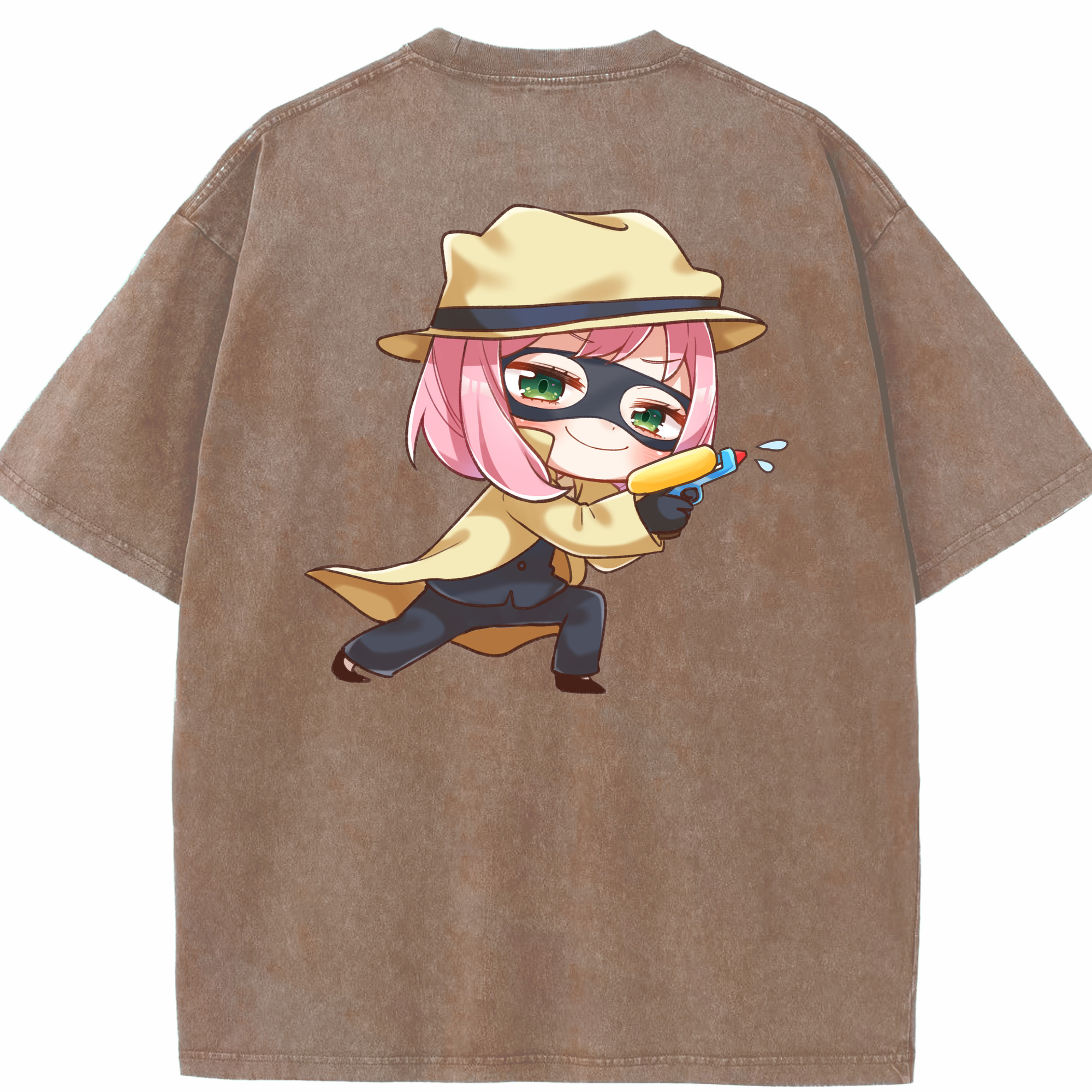 （画像用） SPY×FAMILY间谍家家酒 綿100% ヴィンテージ風 半袖Tシャツ（背面プリント）