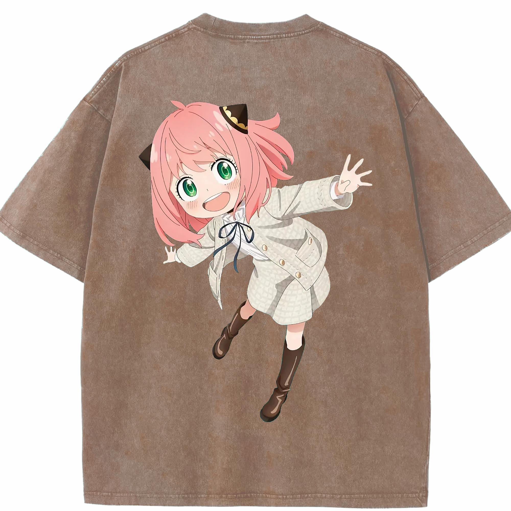 （画像用） SPY×FAMILY间谍家家酒 綿100% ヴィンテージ風 半袖Tシャツ（背面プリント）