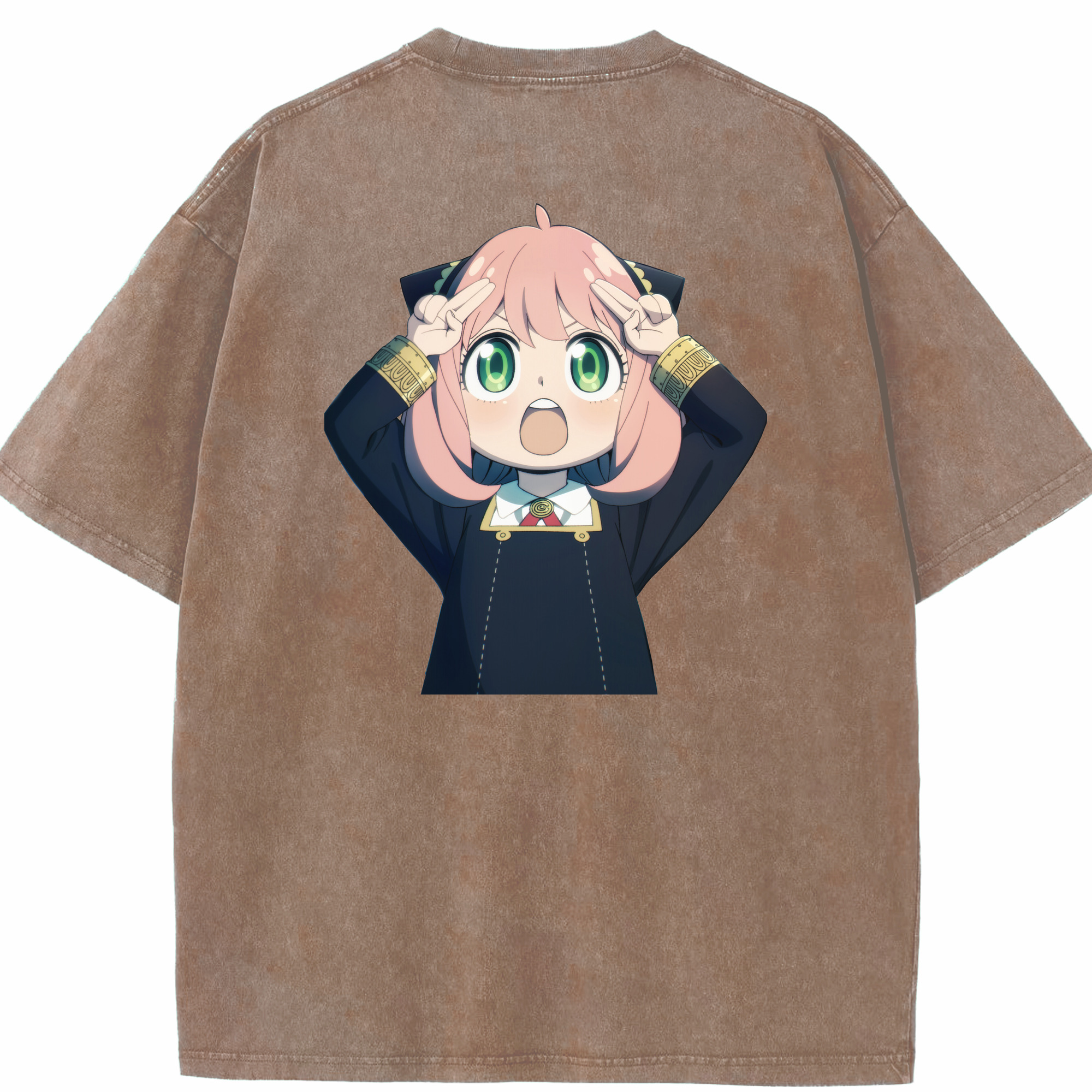 （画像用） SPY×FAMILY间谍家家酒 綿100% ヴィンテージ風 半袖Tシャツ（背面プリント）