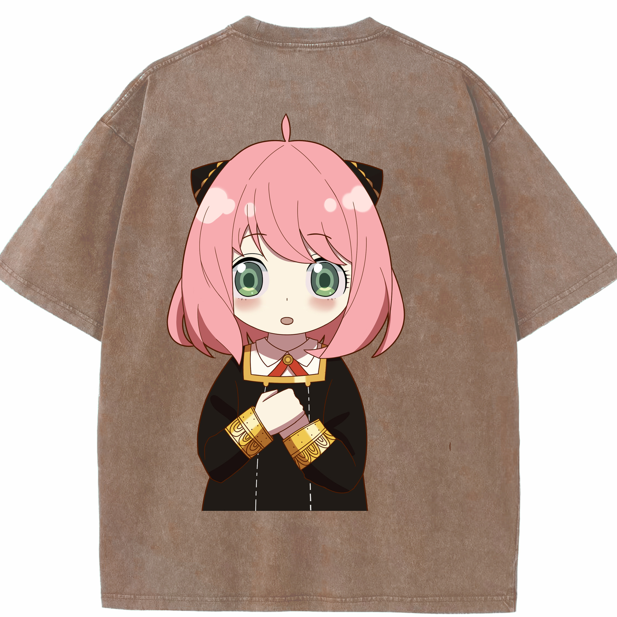 （画像用） SPY×FAMILY间谍家家酒 綿100% ヴィンテージ風 半袖Tシャツ（背面プリント）
