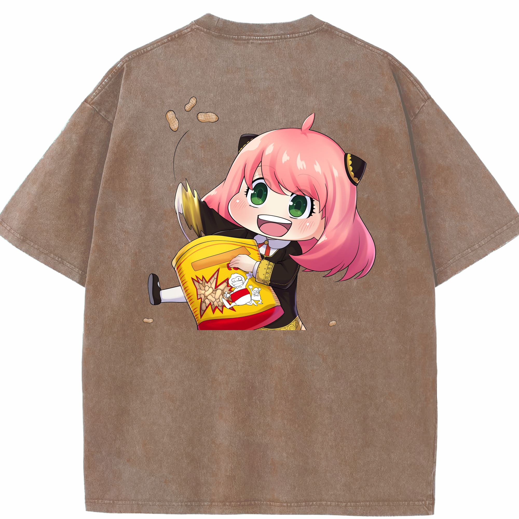 （画像用） SPY×FAMILY间谍家家酒 綿100% ヴィンテージ風 半袖Tシャツ（背面プリント）