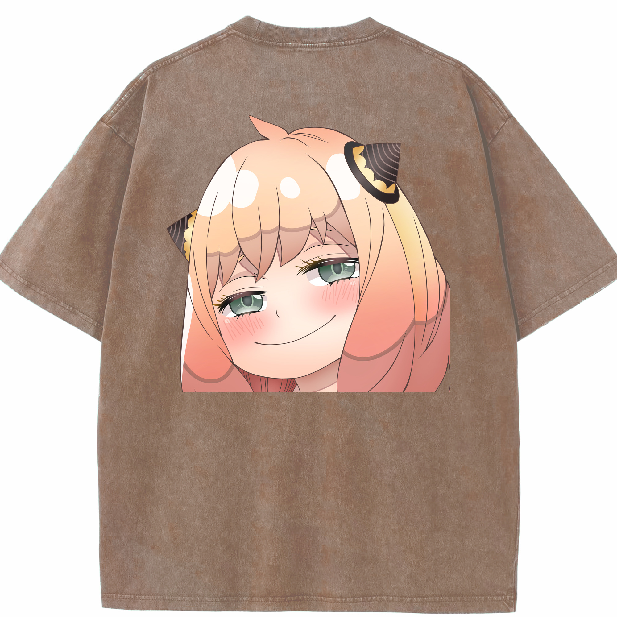 （画像用） SPY×FAMILY间谍家家酒 綿100% ヴィンテージ風 半袖Tシャツ（背面プリント）