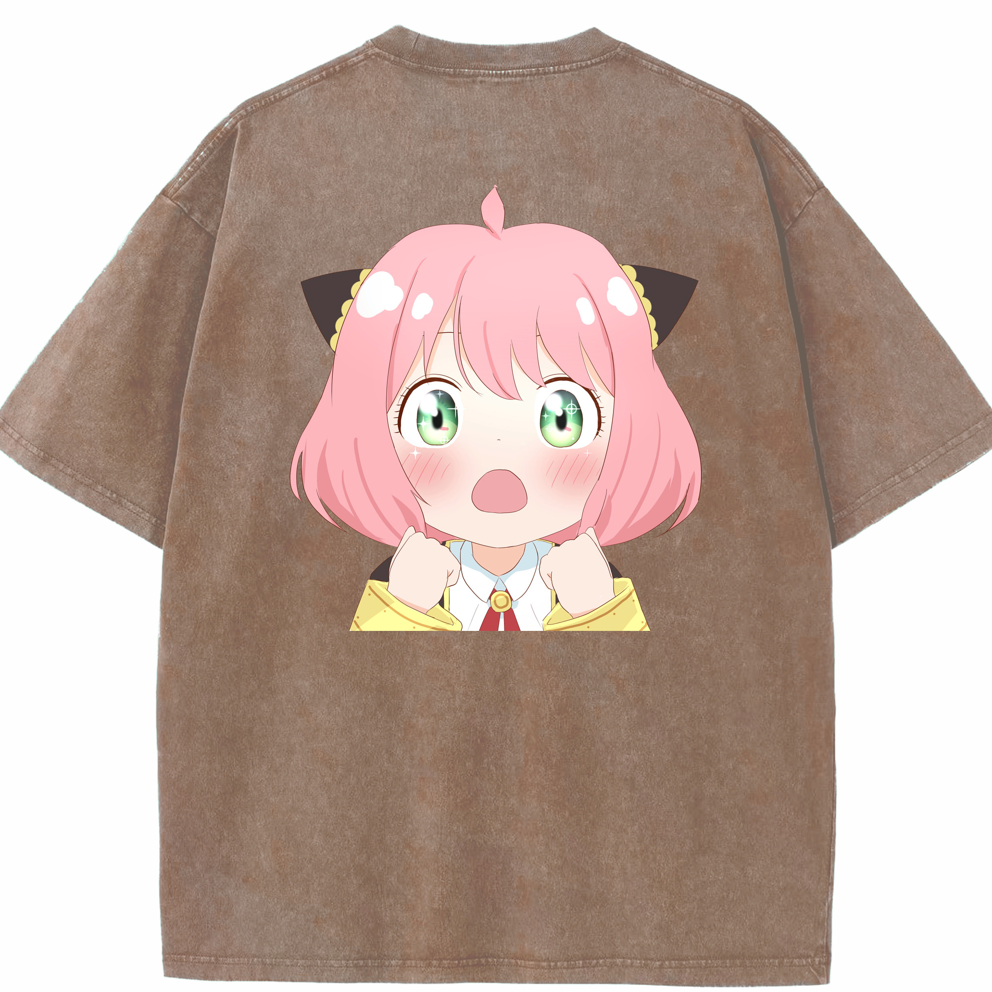 （画像用） SPY×FAMILY间谍家家酒 綿100% ヴィンテージ風 半袖Tシャツ（背面プリント）