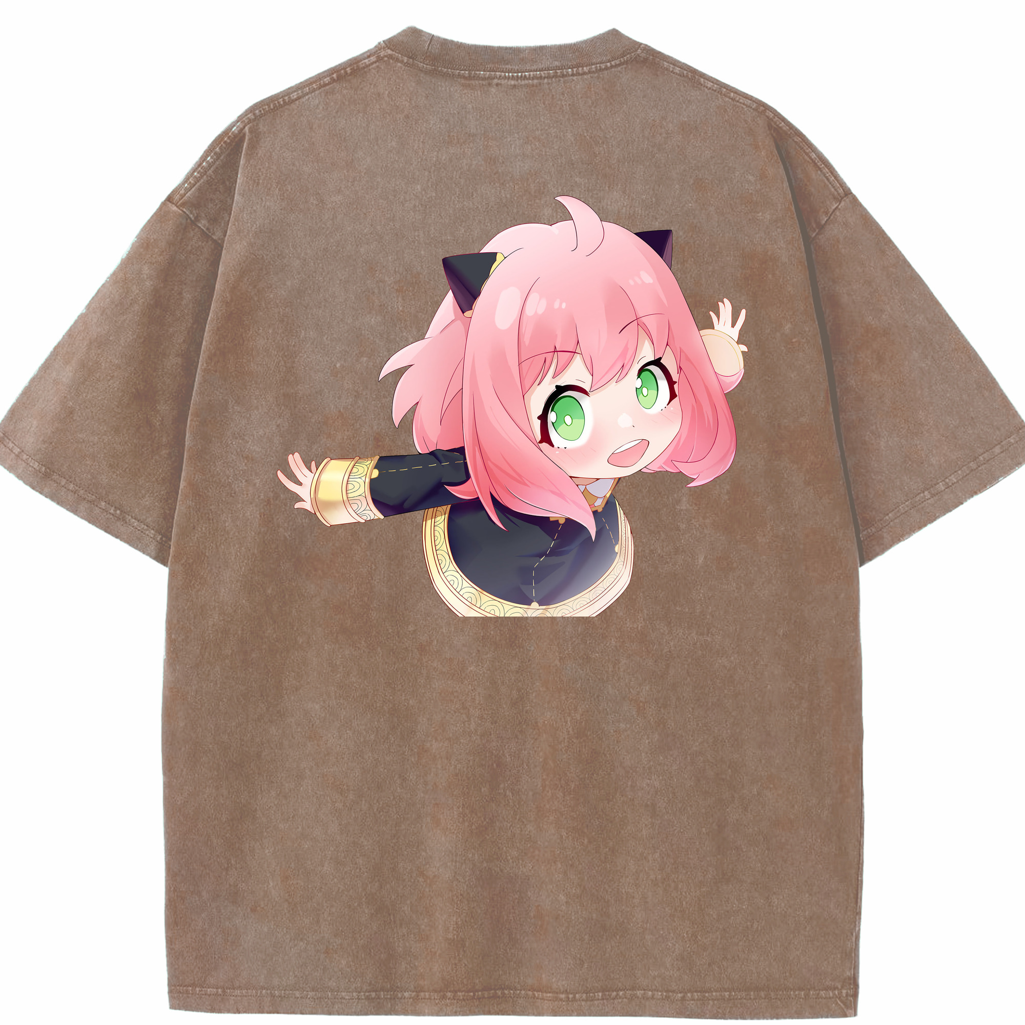 （画像用） SPY×FAMILY间谍家家酒 綿100% ヴィンテージ風 半袖Tシャツ（背面プリント）